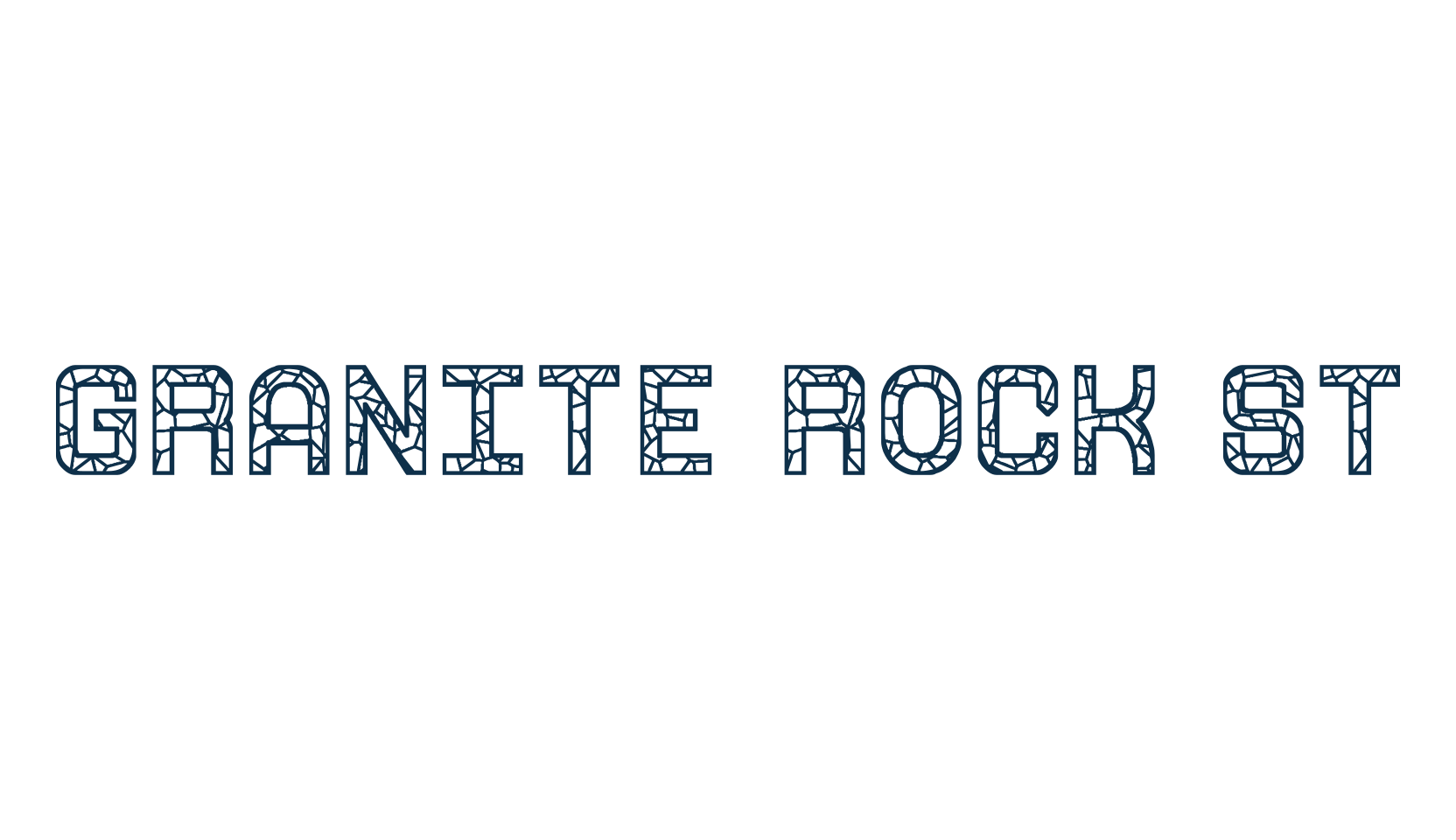 Granite Rock St, fancy decorative font preview