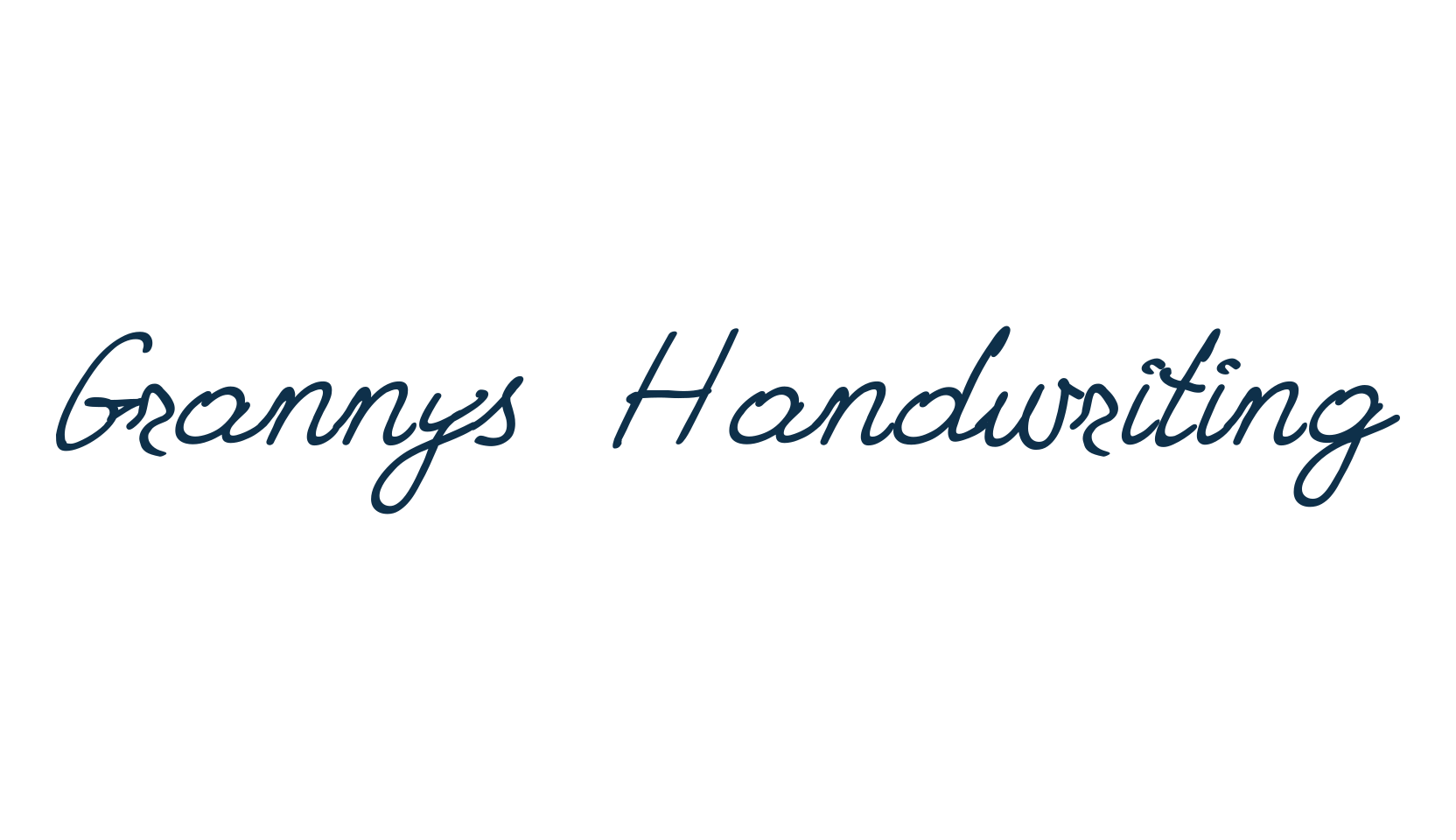 Grannys Handwriting, script handwritten fancy decorative calligraphy font preview