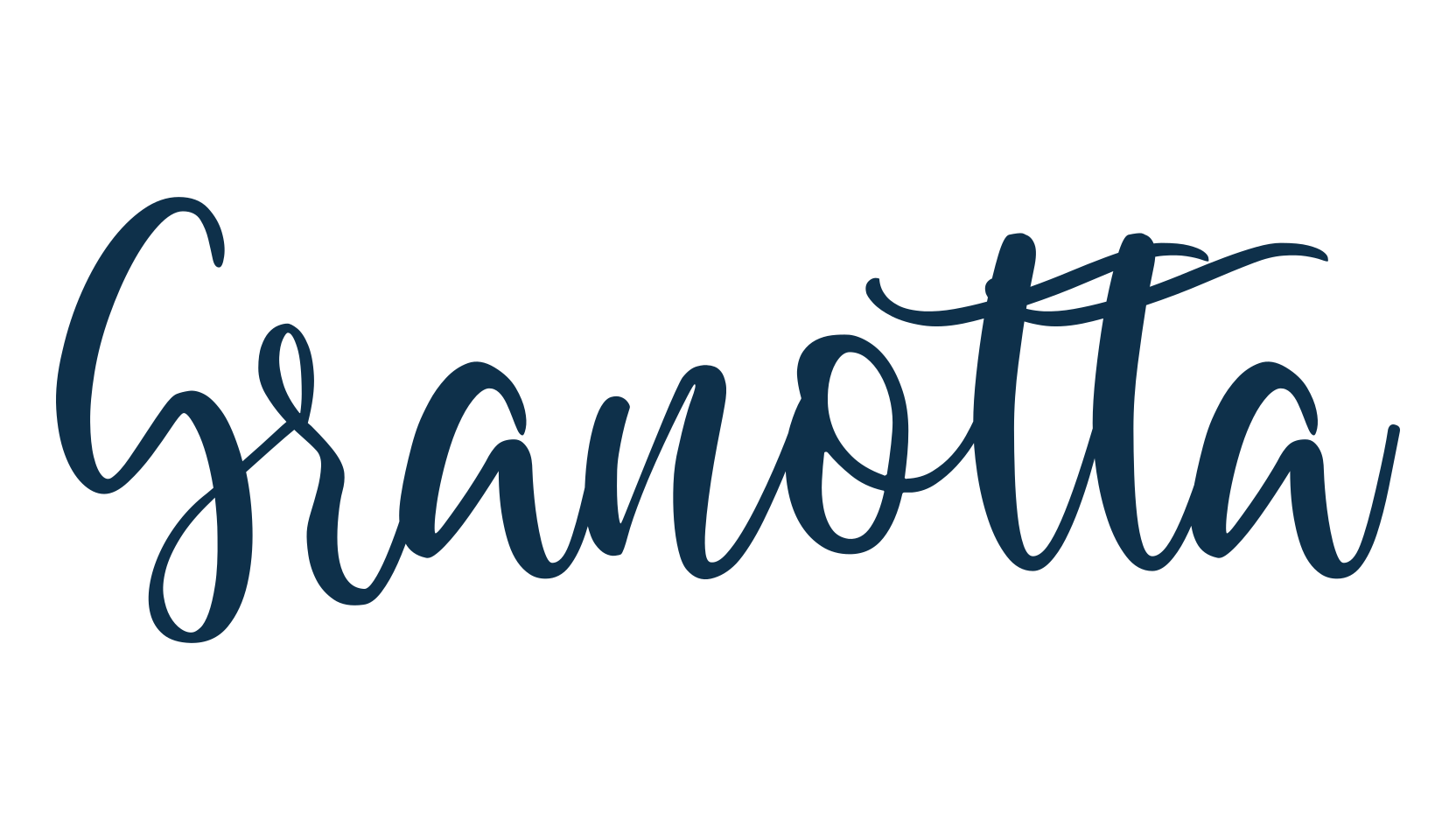 Granotta, brush font preview