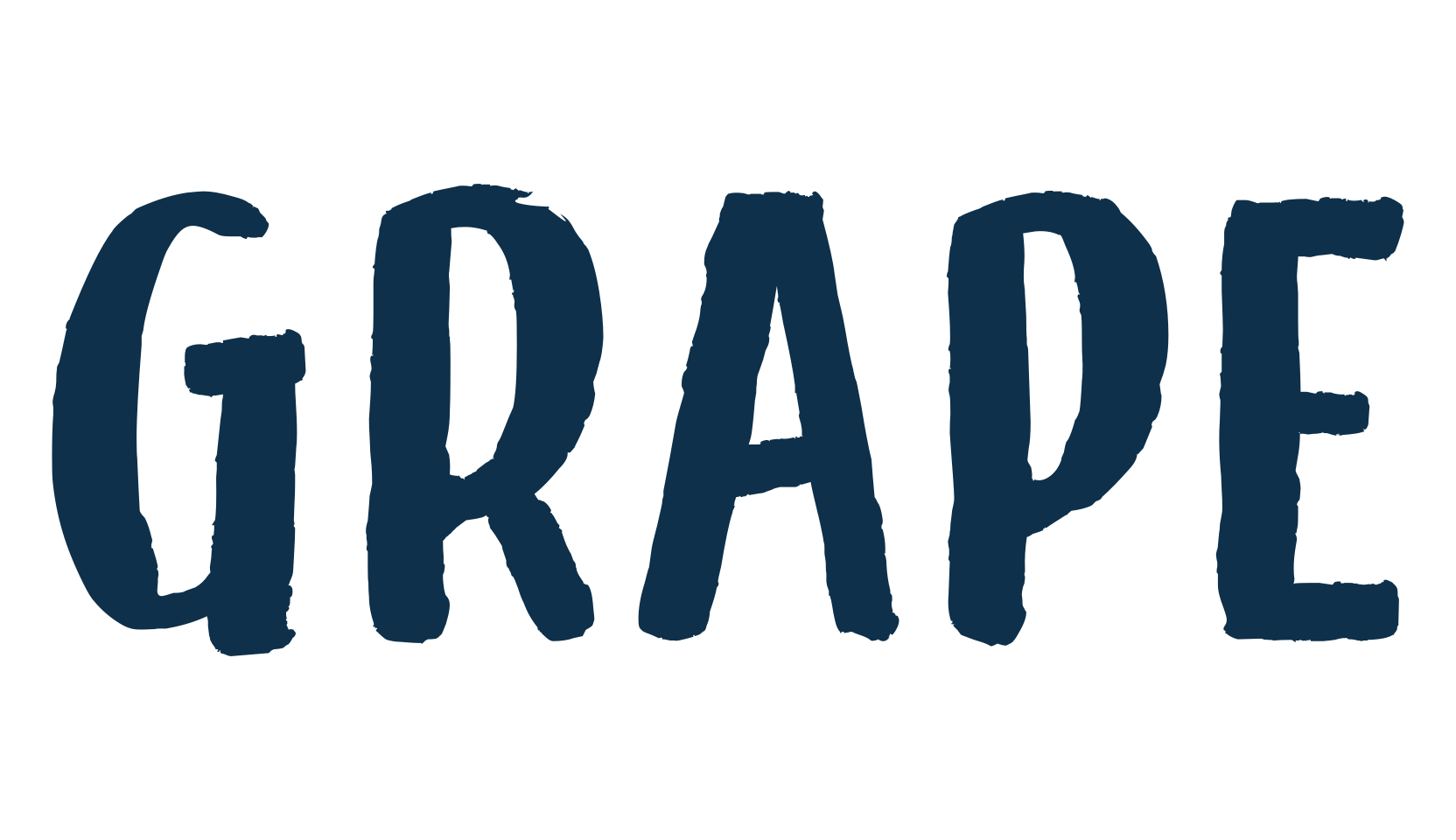 Grape (grape), brush font preview