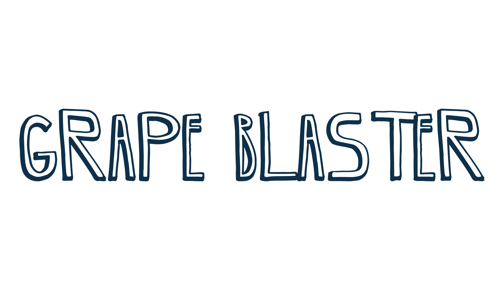Grape Blaster, cartoon font preview