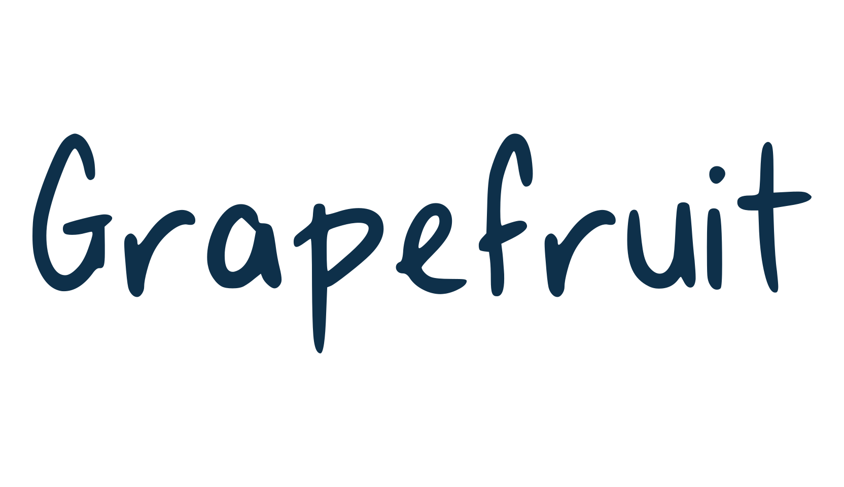 Grapefruit, handwriting font preview