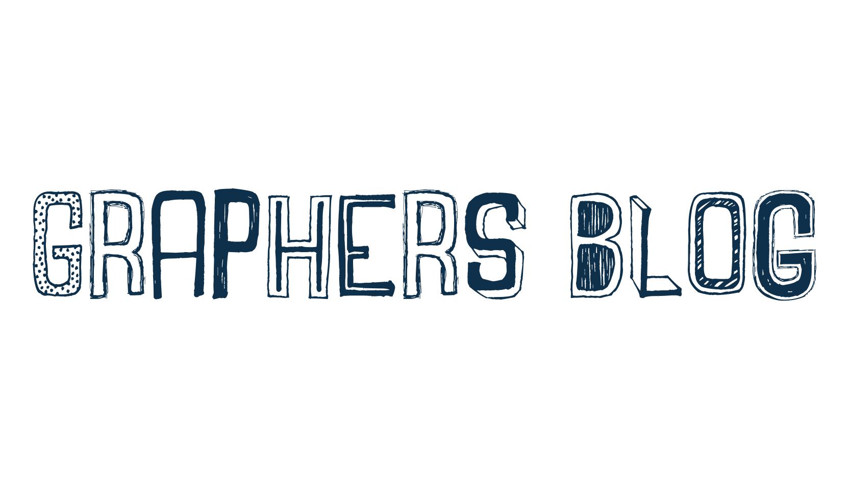 Graphers Blog, decorative font preview