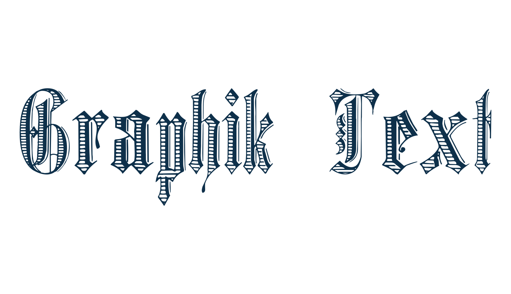 Graphik Text, gothic medieval font preview
