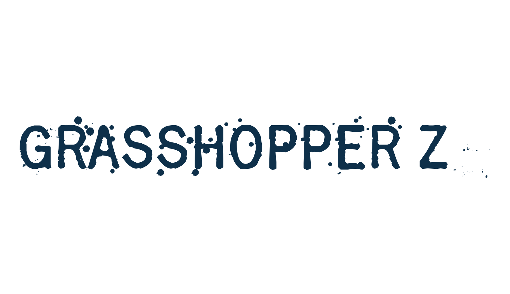 Grasshopper Z, eroded font preview