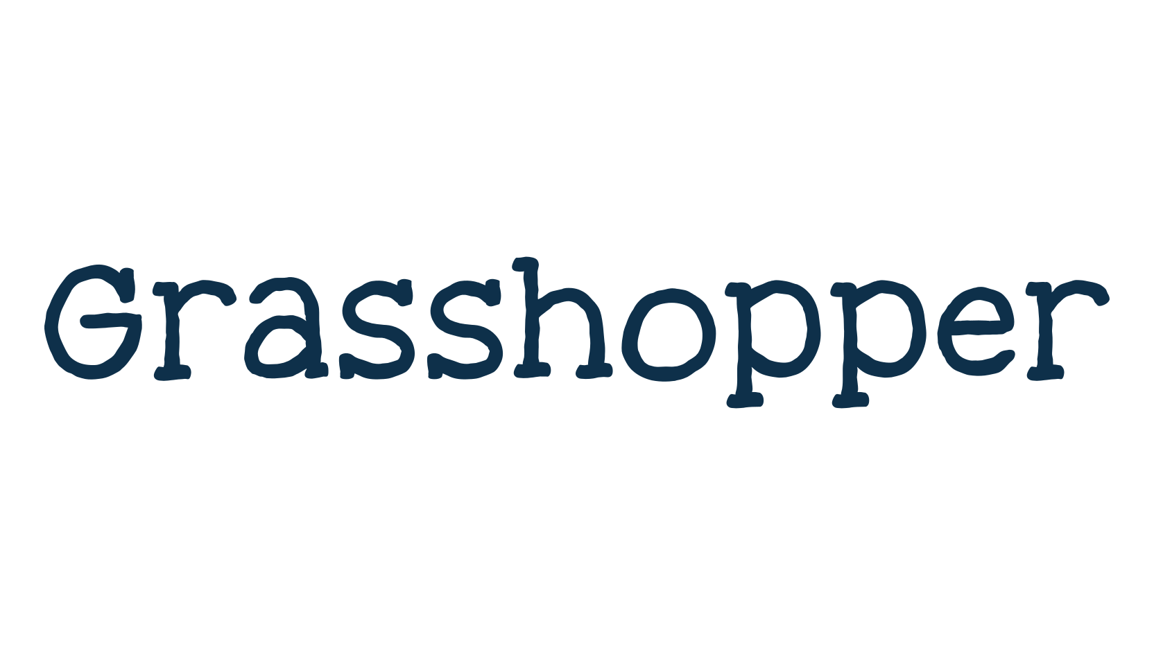 Grasshopper, fancy cartoon decorative font preview