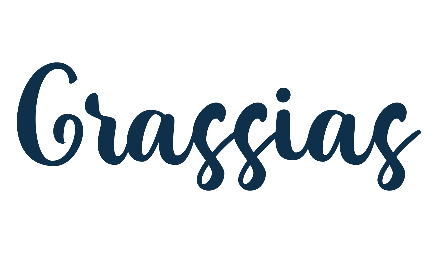 Grassias, calligraphy font preview