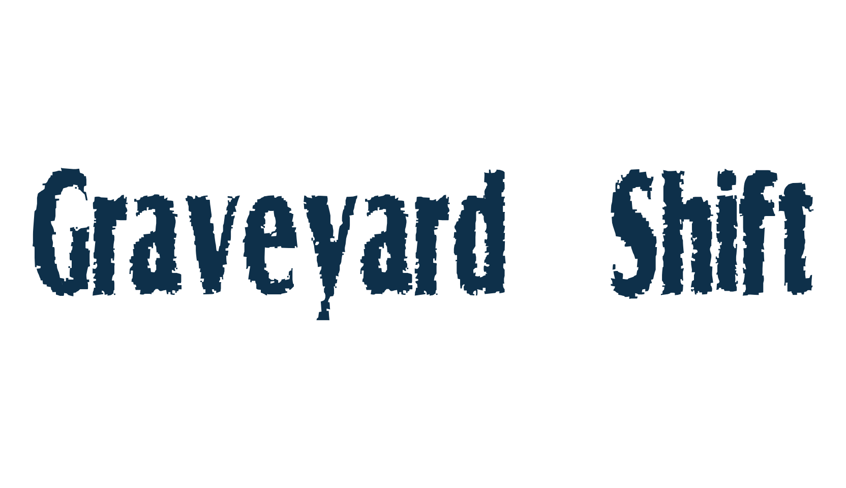 Graveyard Shift, eroded font preview