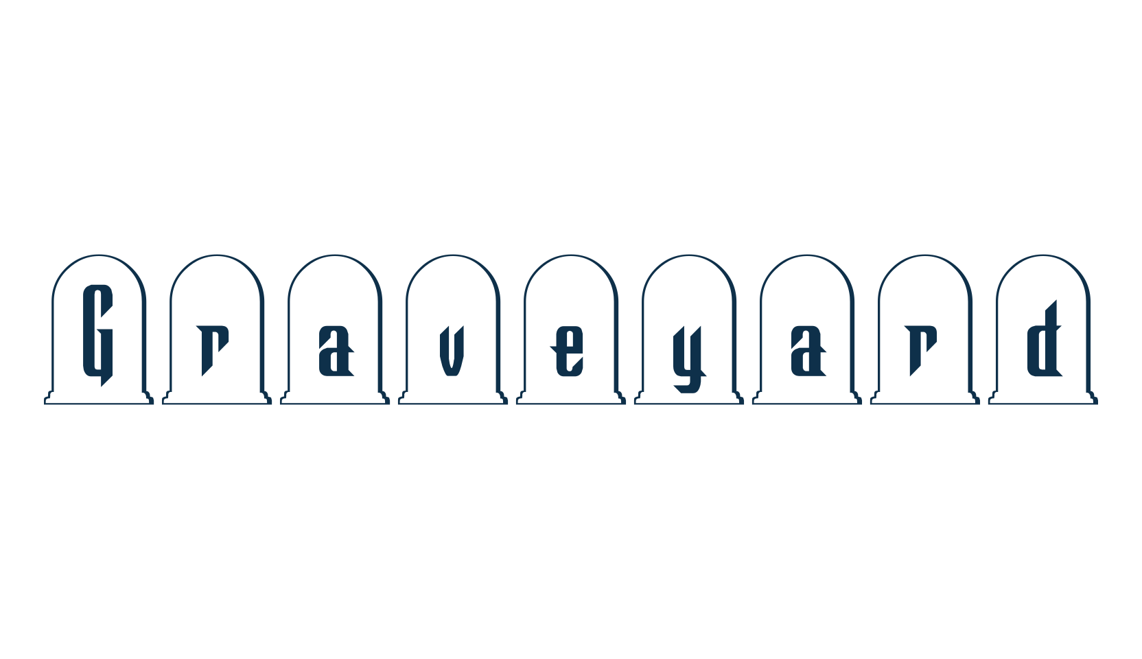 Graveyard, fancy decorative font preview