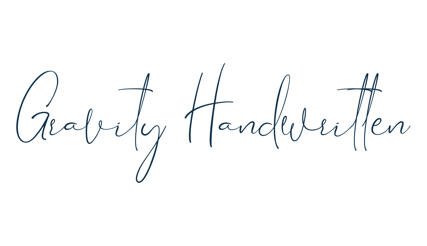 Gravity Handwritten, handwriting font preview