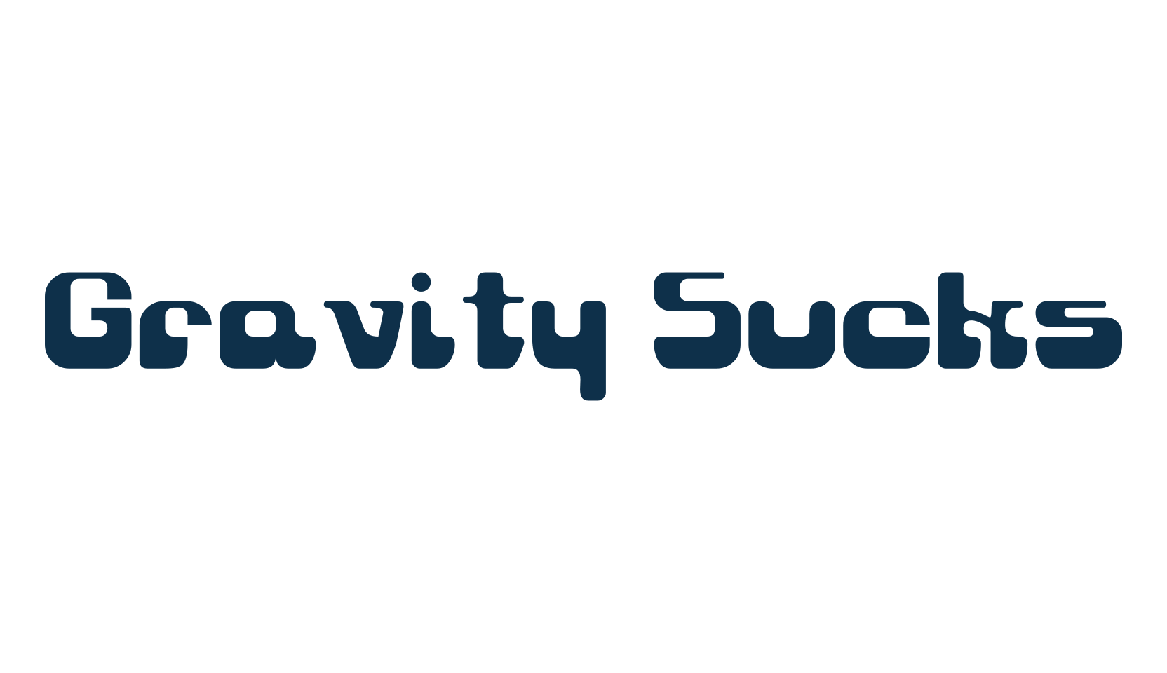 Gravity Sucks, sci-fi font preview
