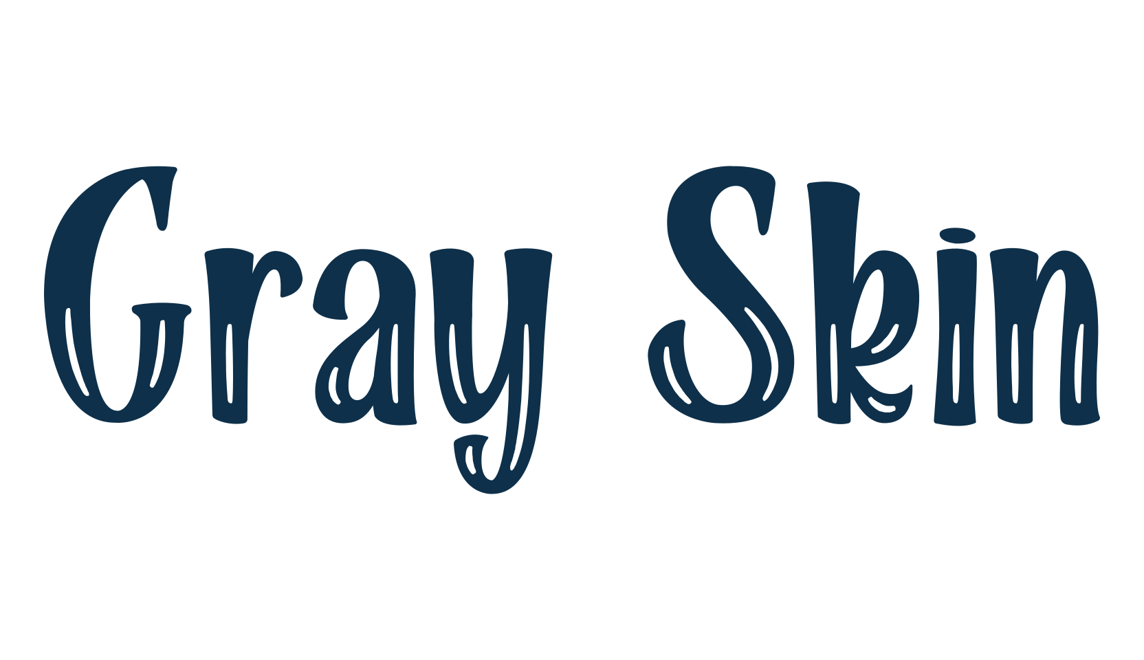 Gray Skin, fancy decorative font preview