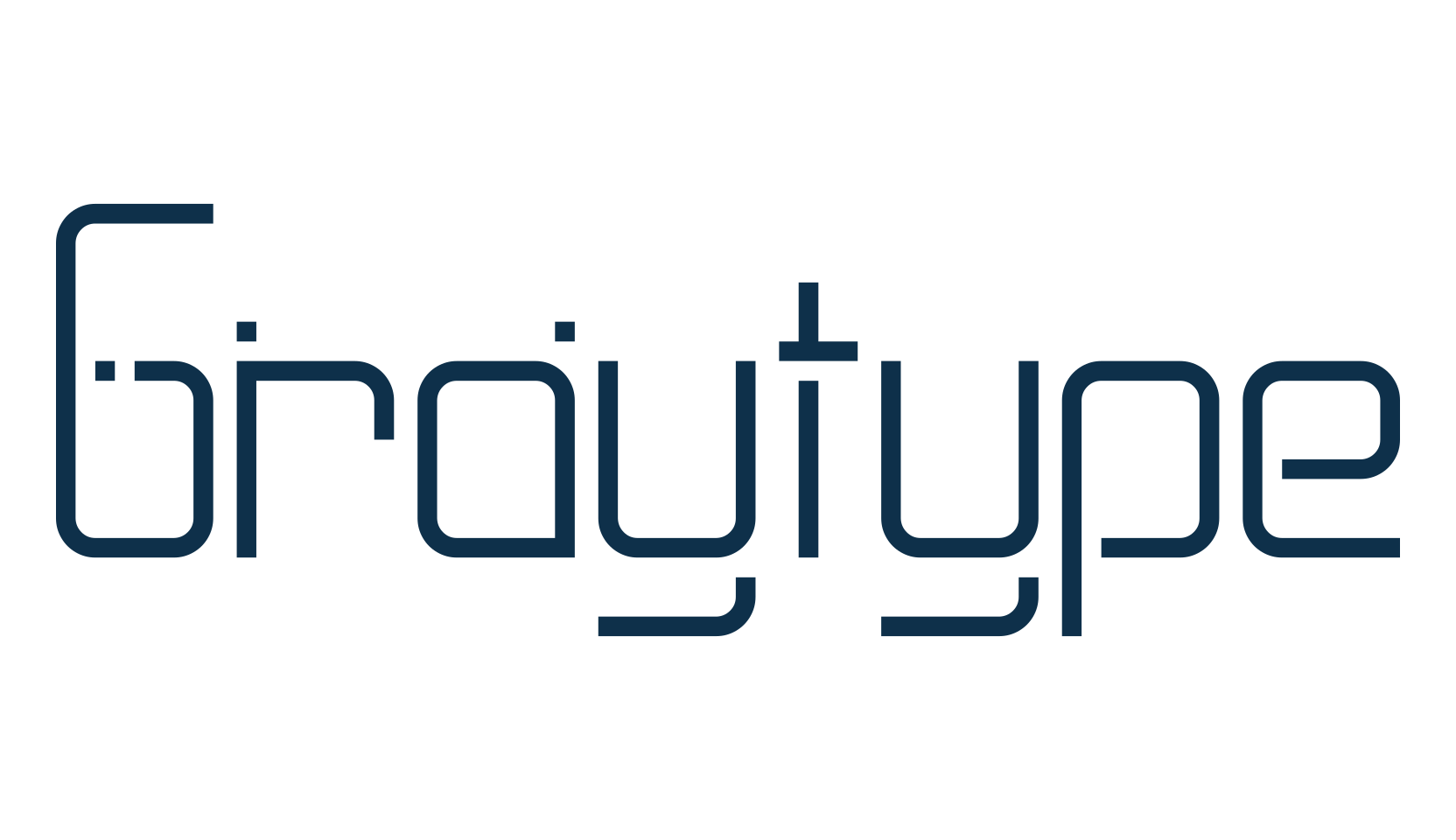 Graytype, techno sci-fi font preview