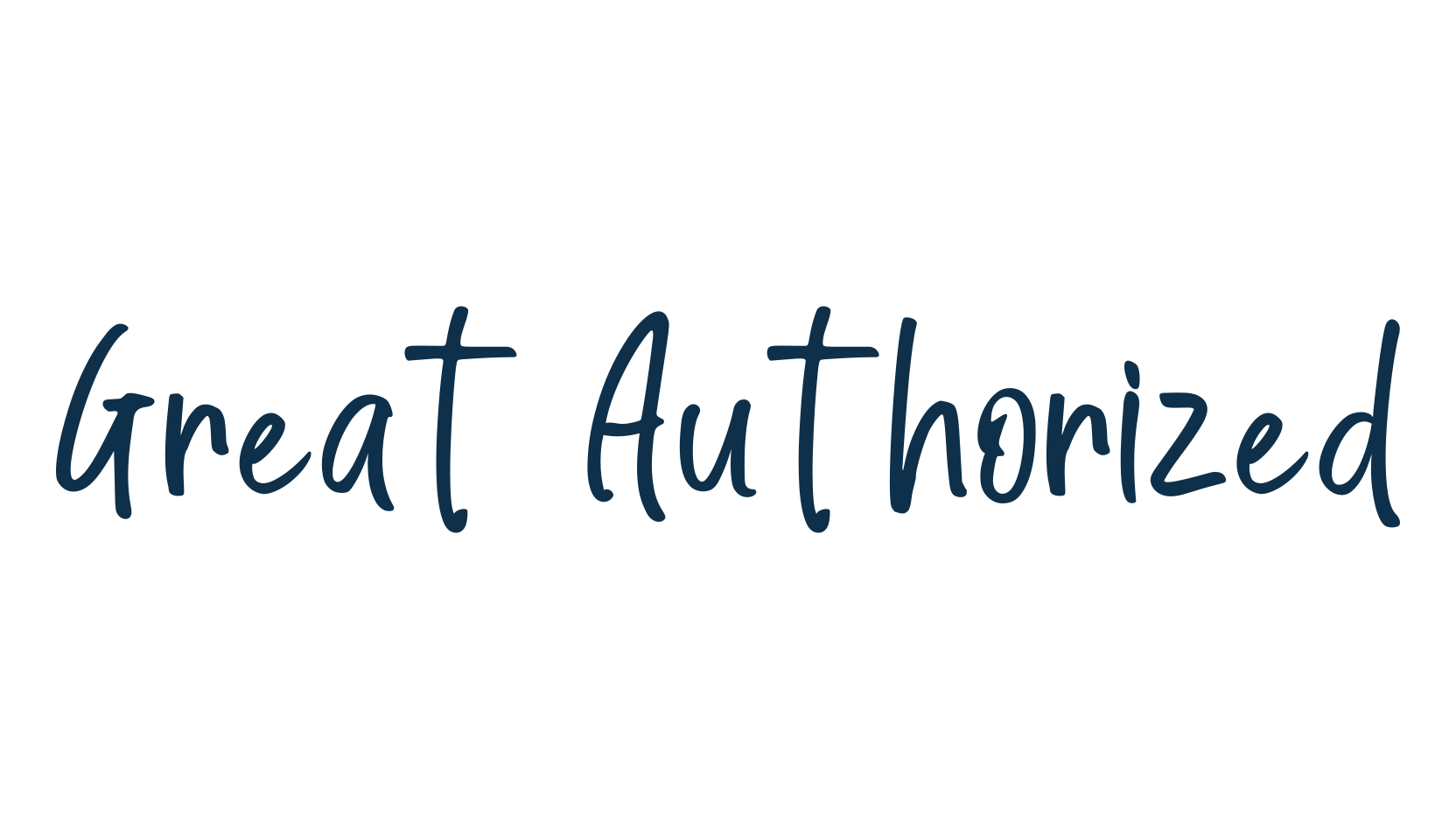 Great Authorized, handwriting font preview