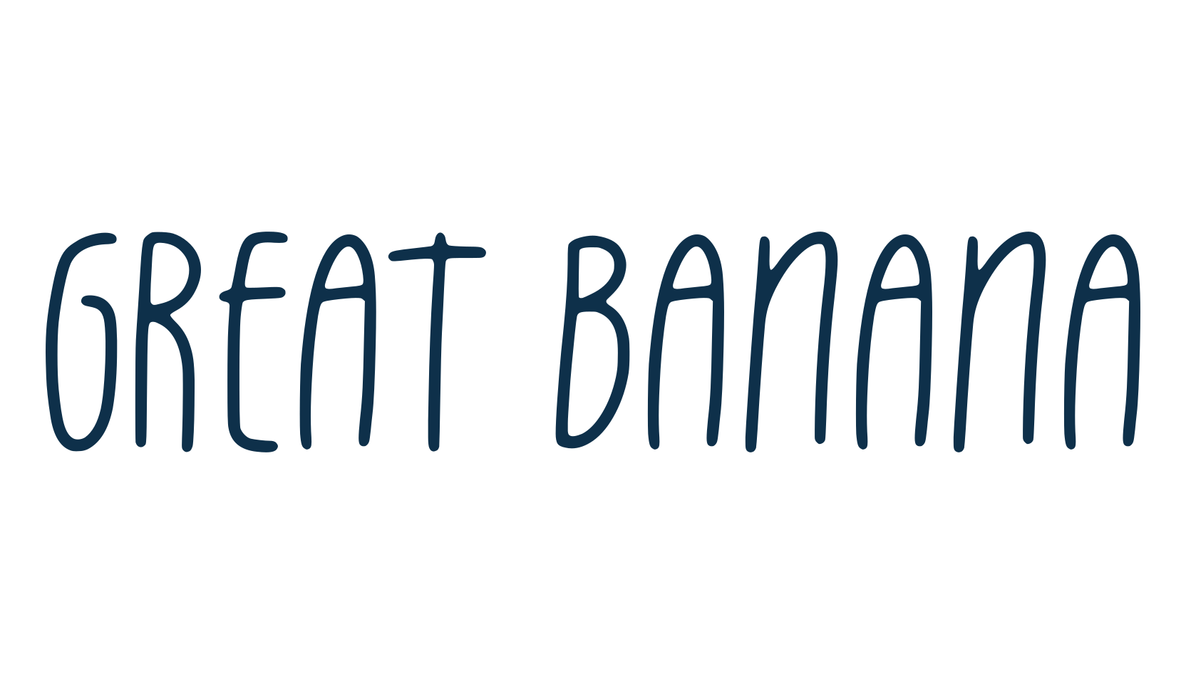 Great Banana, script handwritten fancy decorative calligraphy font preview