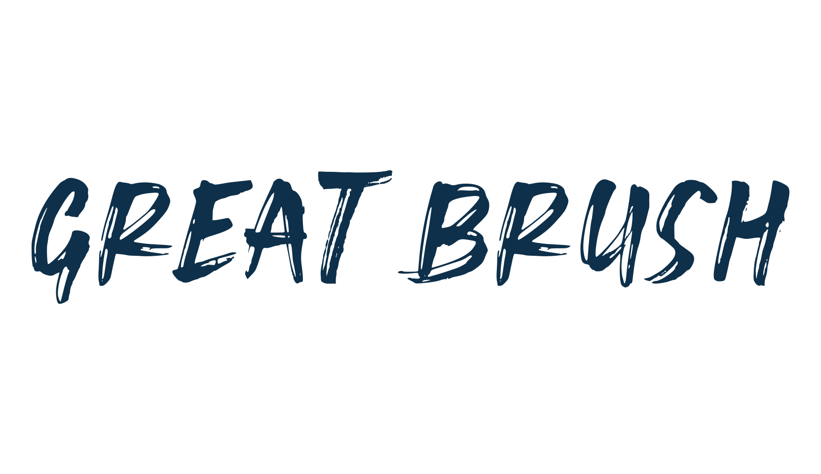 Great Brush, brush font preview