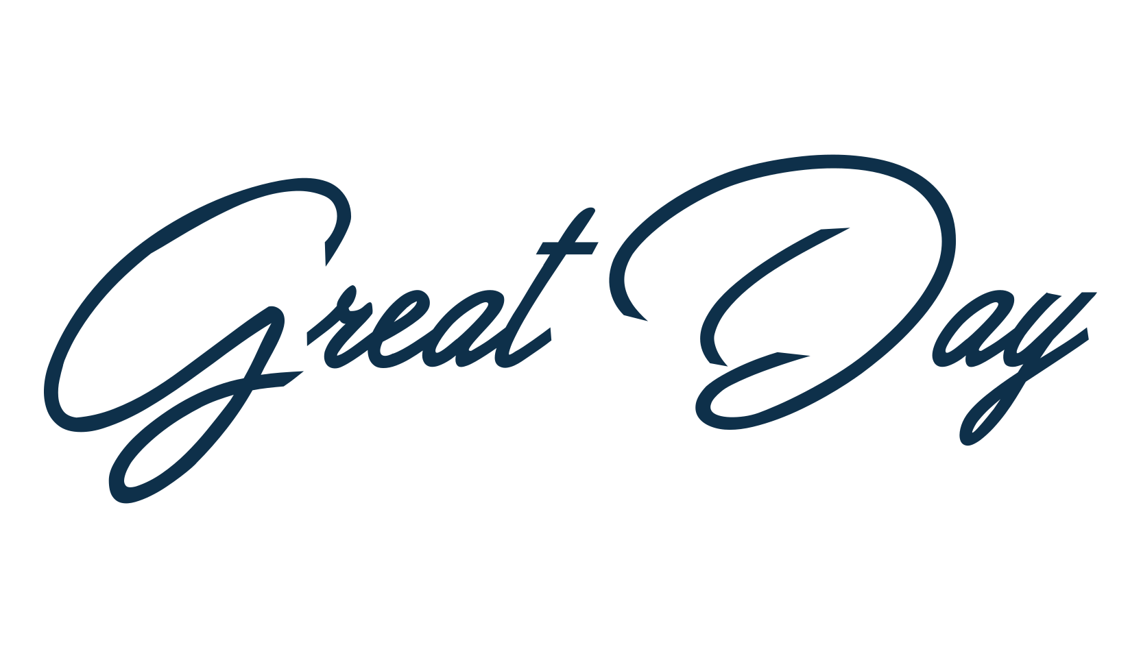 Great Day, script calligraphy fancy decorative font preview