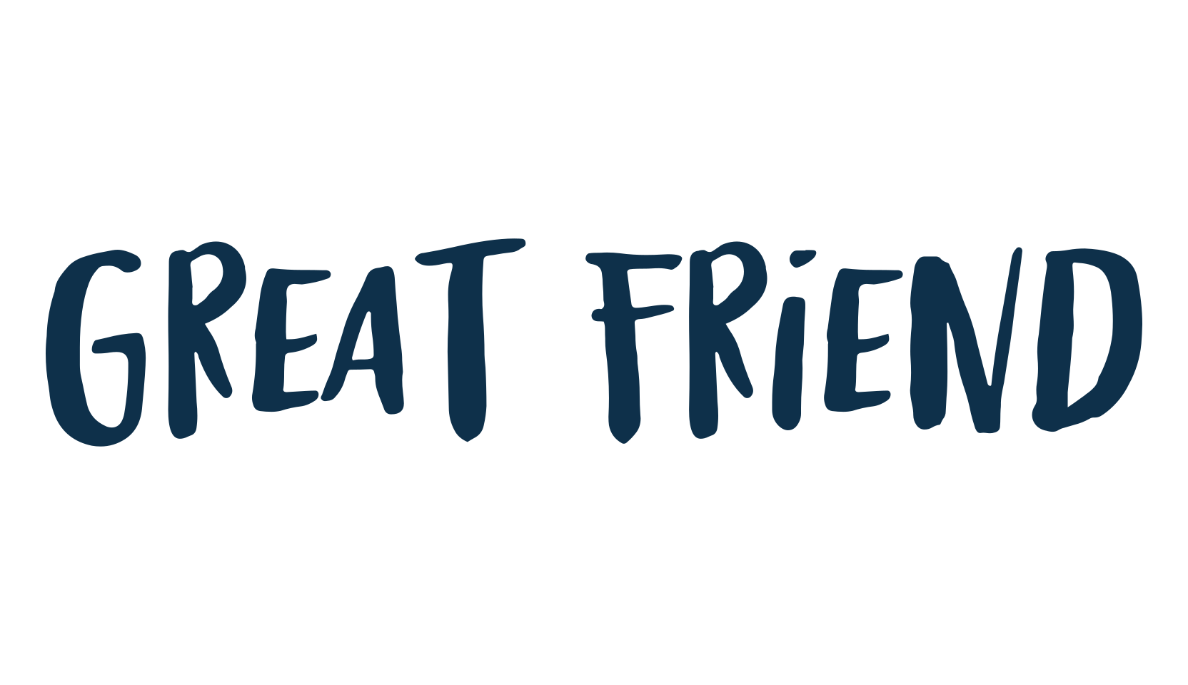 Great Friend, brush font preview