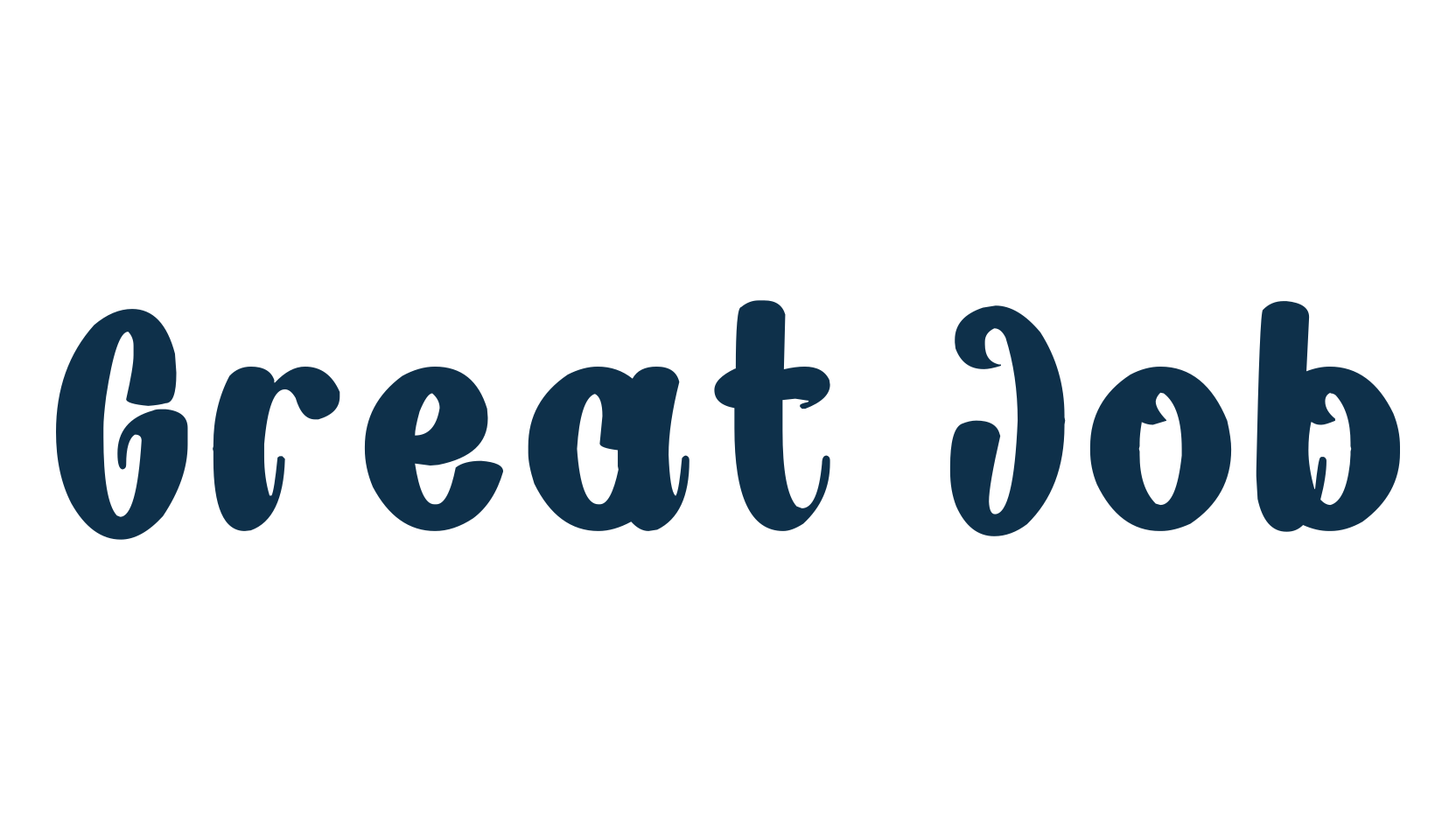 Great Job, fancy decorative font preview