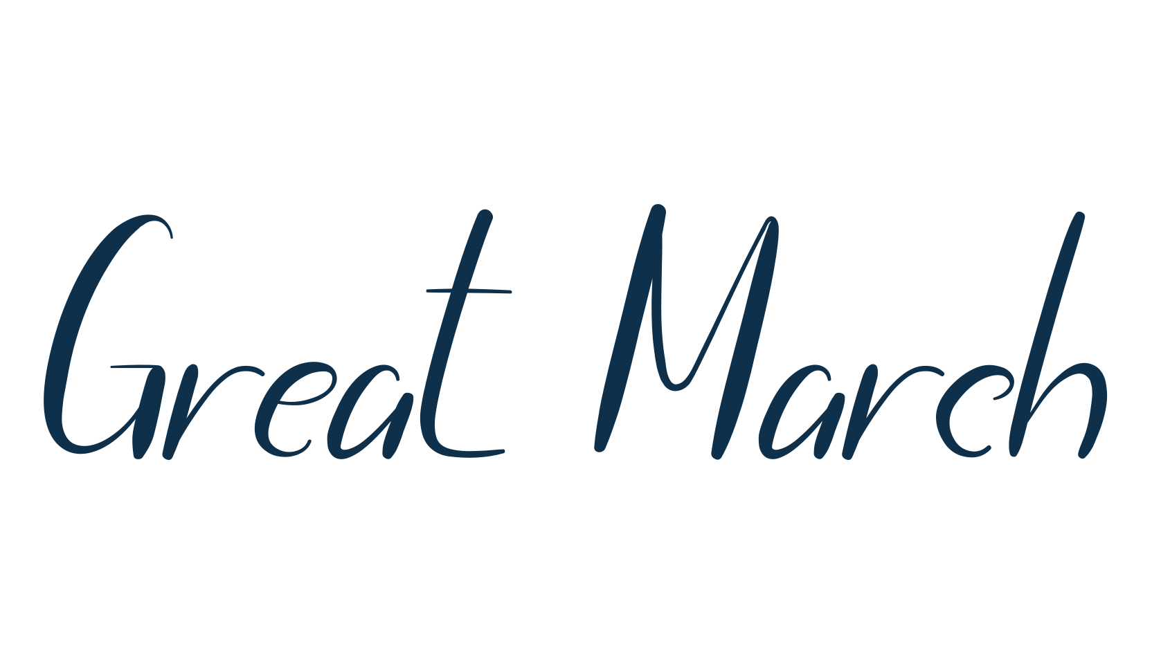 Great March, fancy decorative font preview