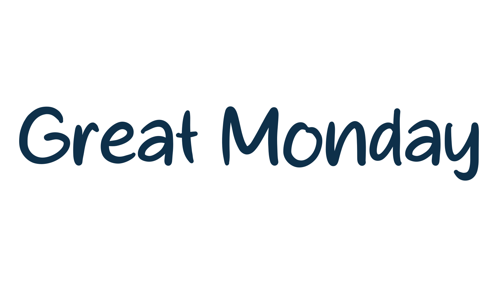 Great Monday, handwriting font preview