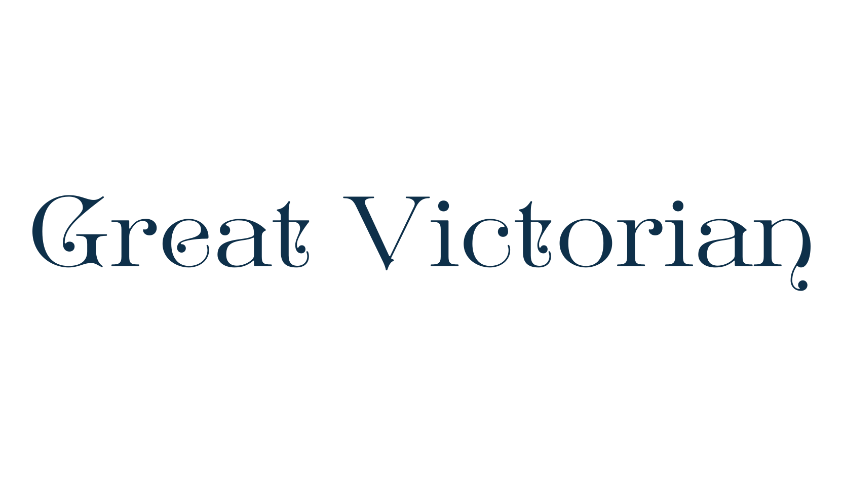 Great Victorian, retro font preview