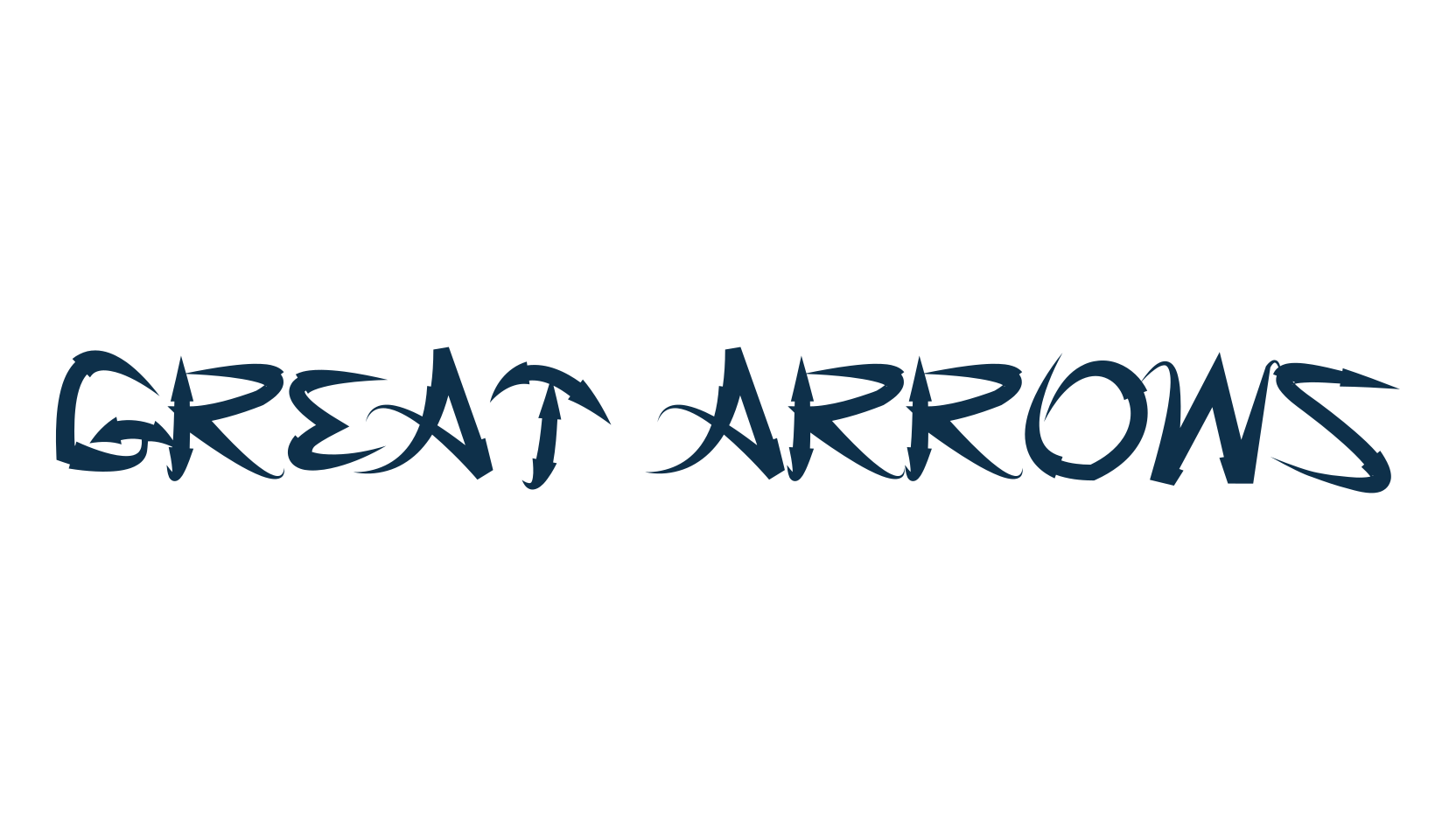 Great Arrows, graffiti font preview