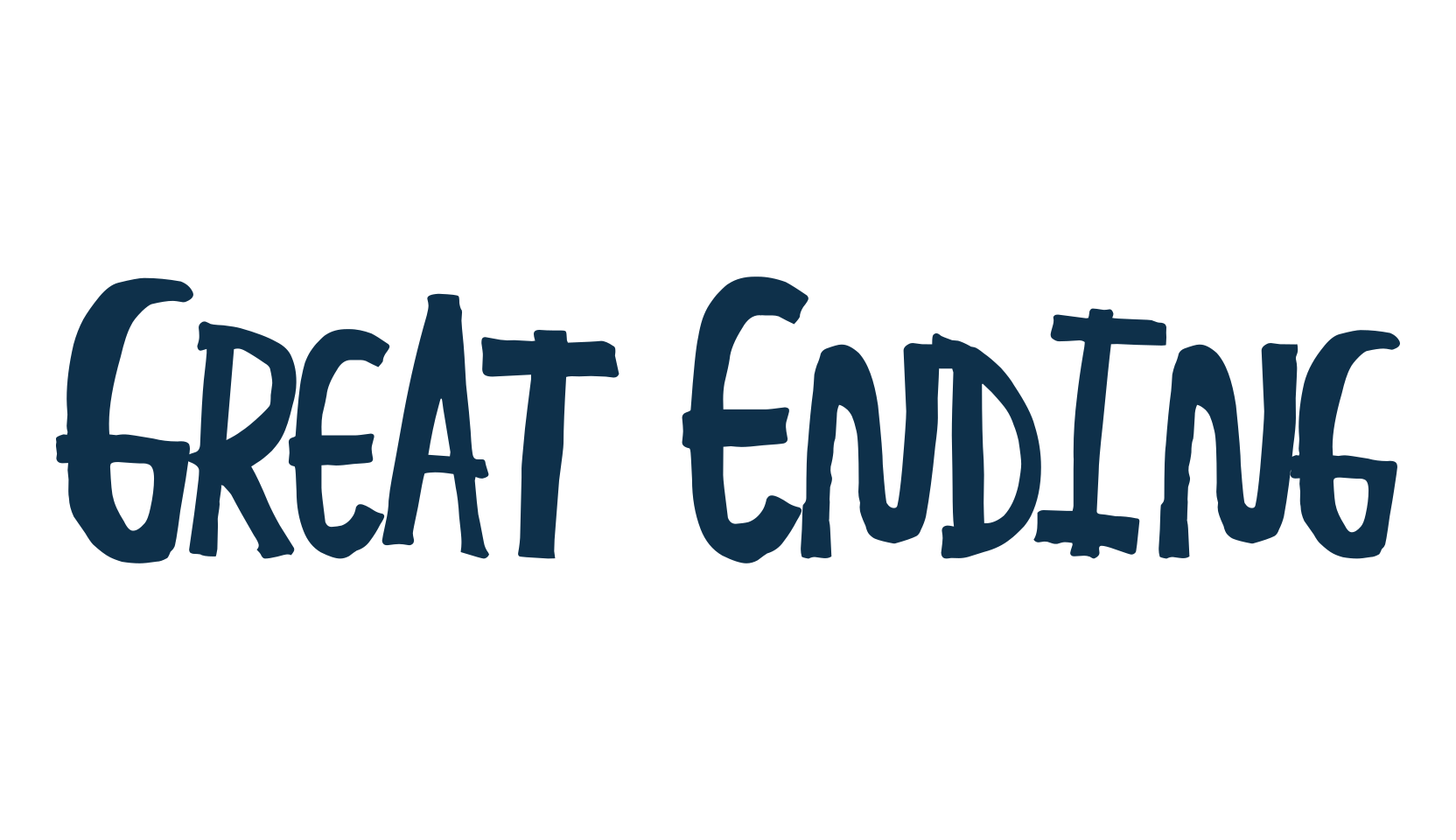 Great Ending, cartoon font preview