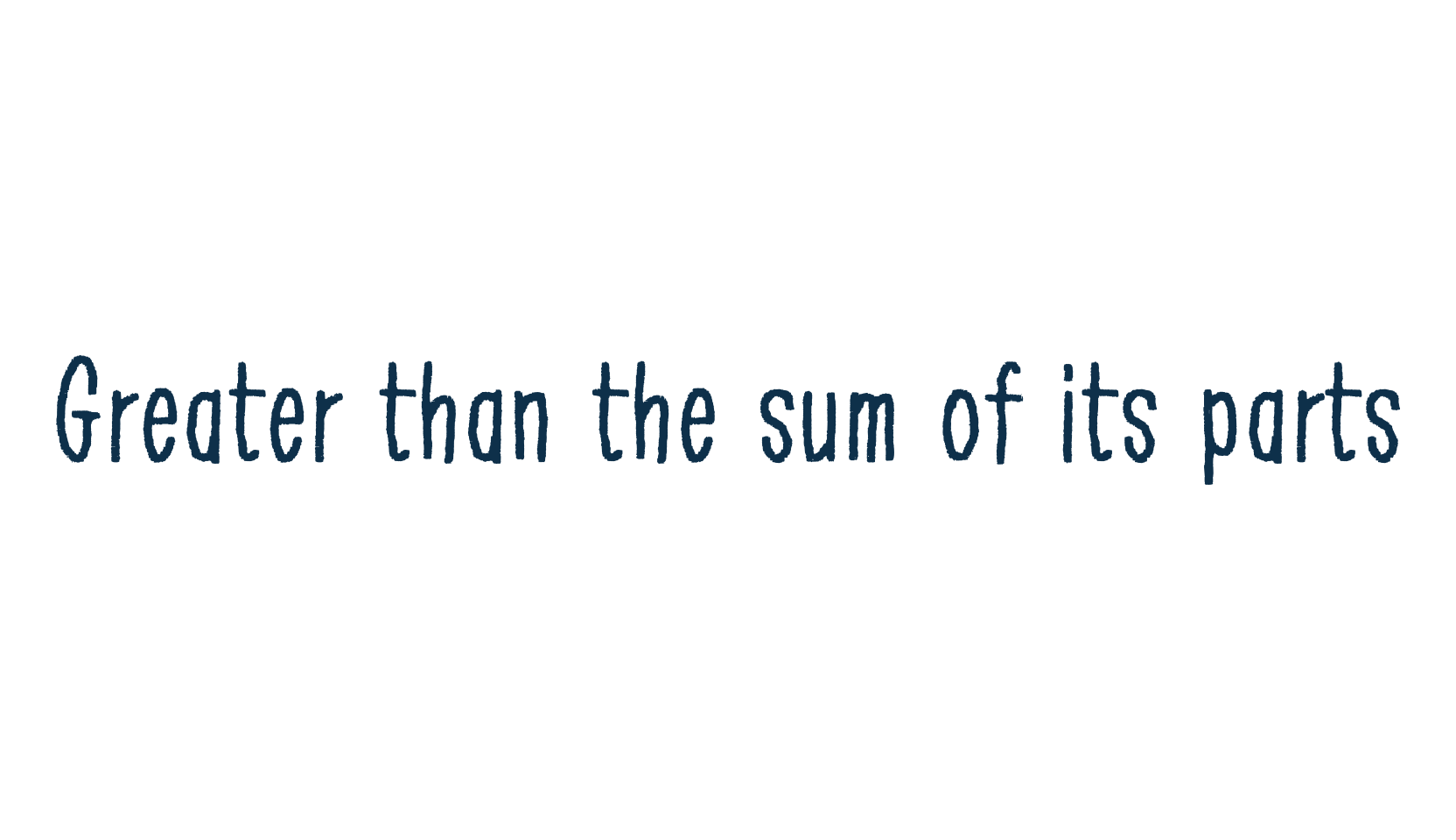 Greater than the sum of its parts, fancy decorative font preview