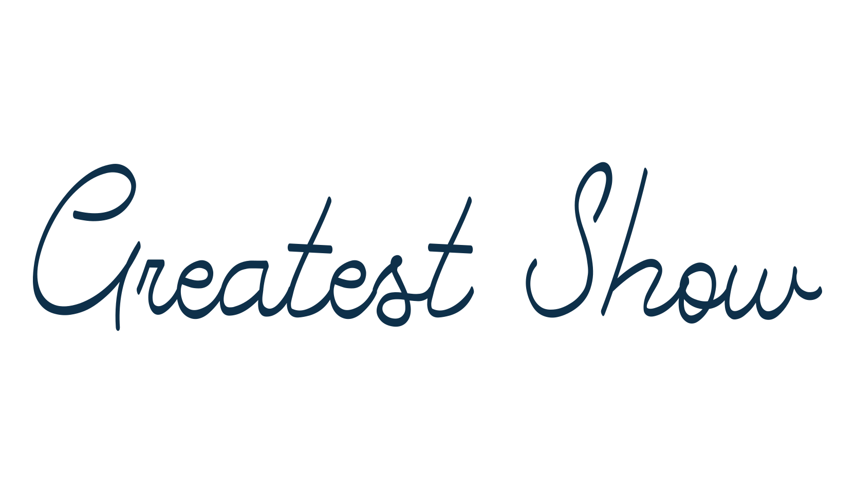 Greatest Show, script handwritten fancy decorative calligraphy font preview