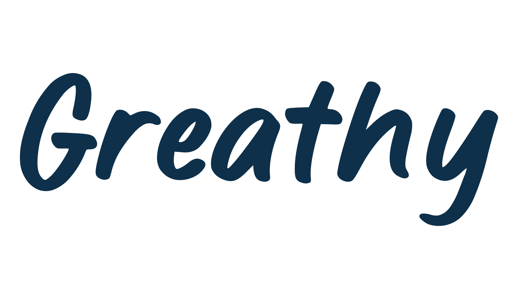 Greathy, handwriting font preview