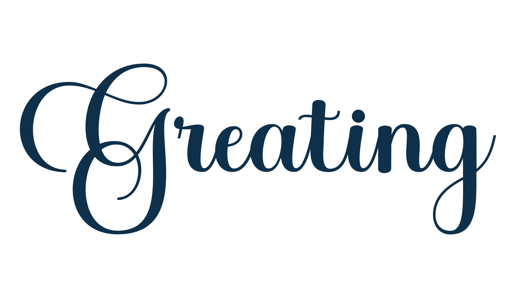 Greating, script calligraphy fancy decorative font preview