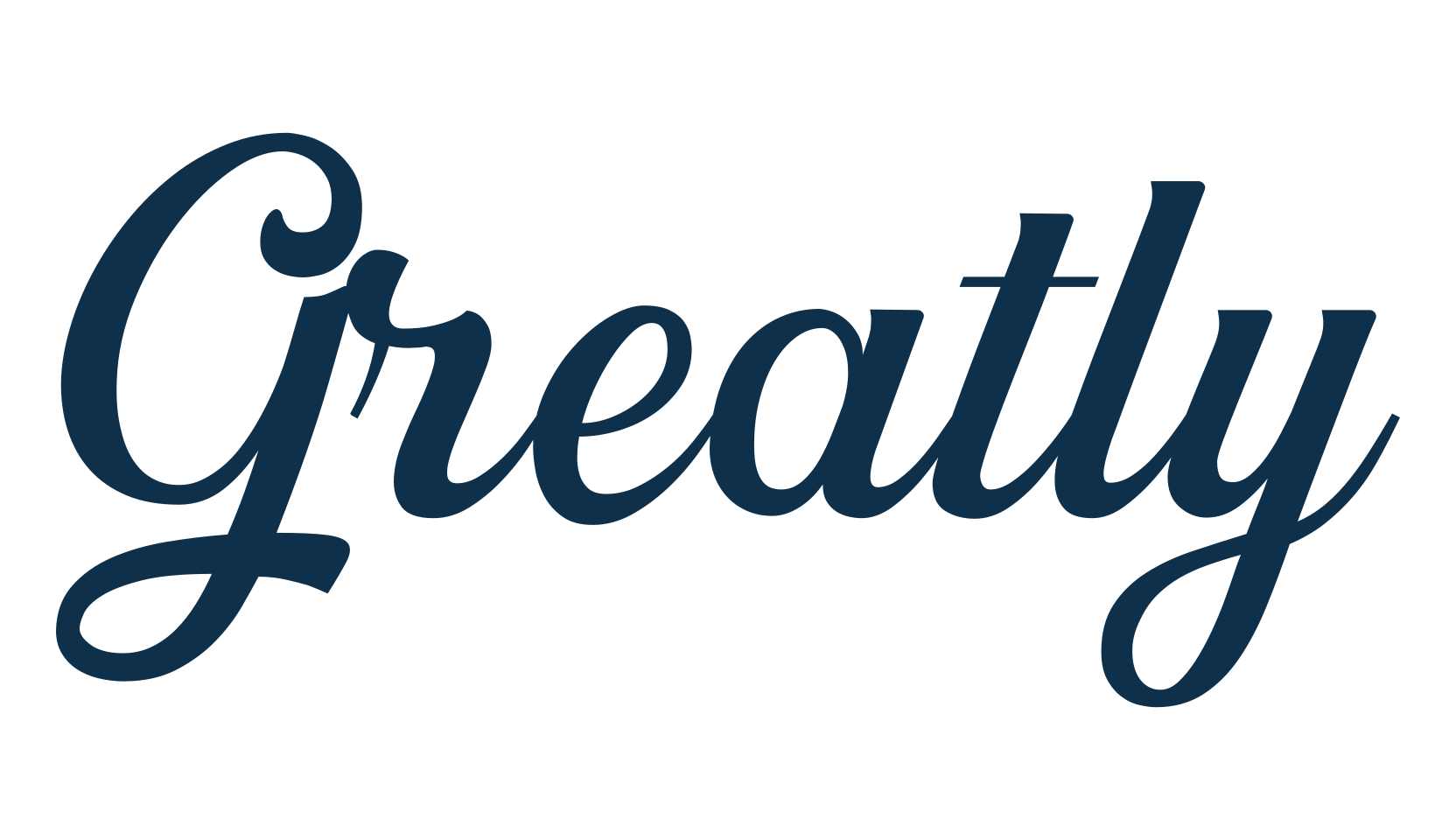 Greatly, calligraphy font preview