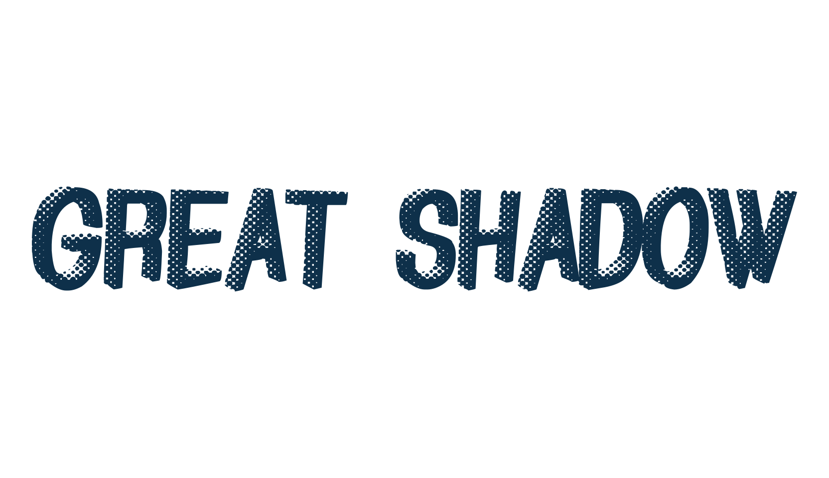 Great Shadow, fancy eroded decorative font preview
