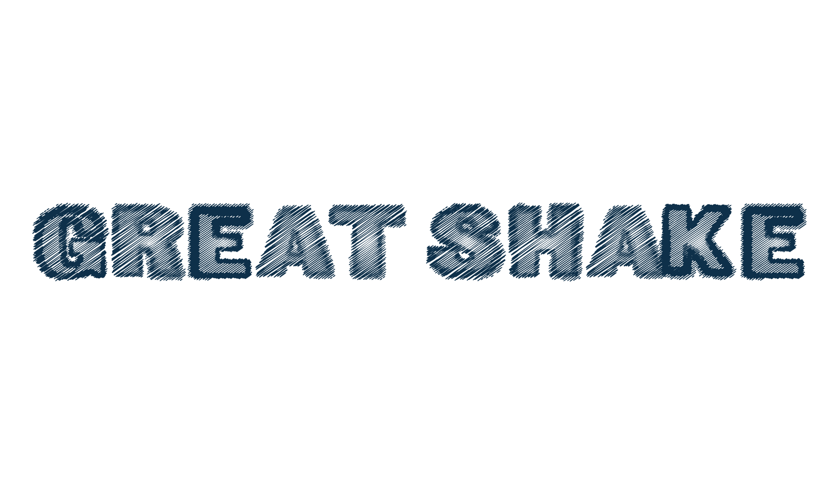 Great Shake, distorted font preview