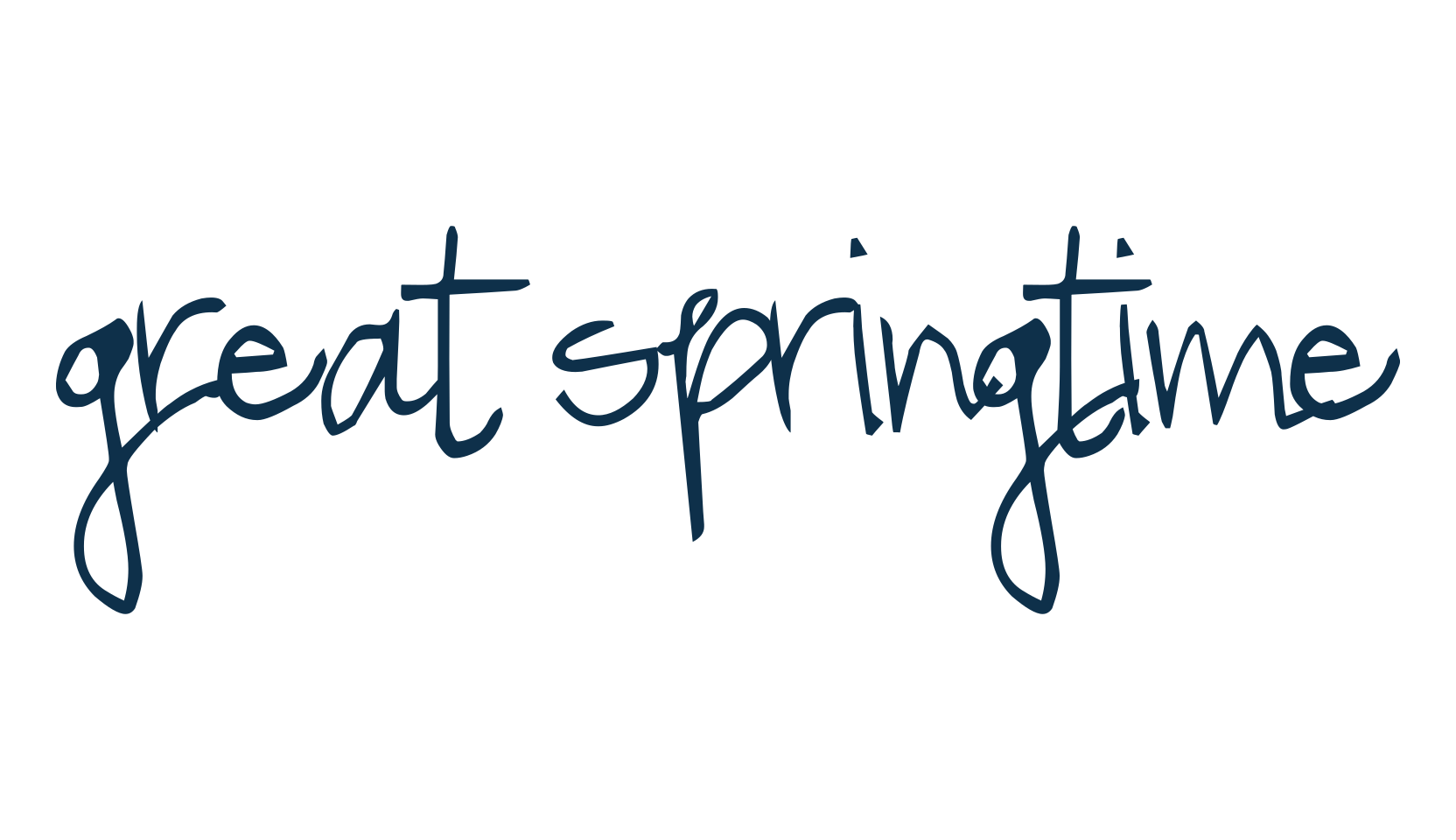 Great Springtime, script handwritten fancy decorative calligraphy font preview