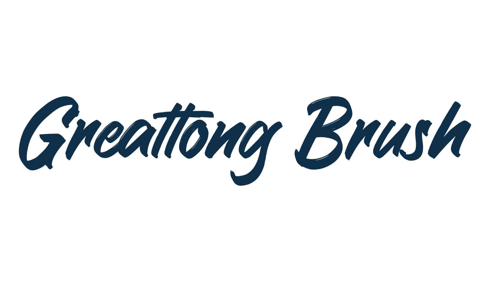 Greattong Brush, script brush fancy decorative calligraphy font preview