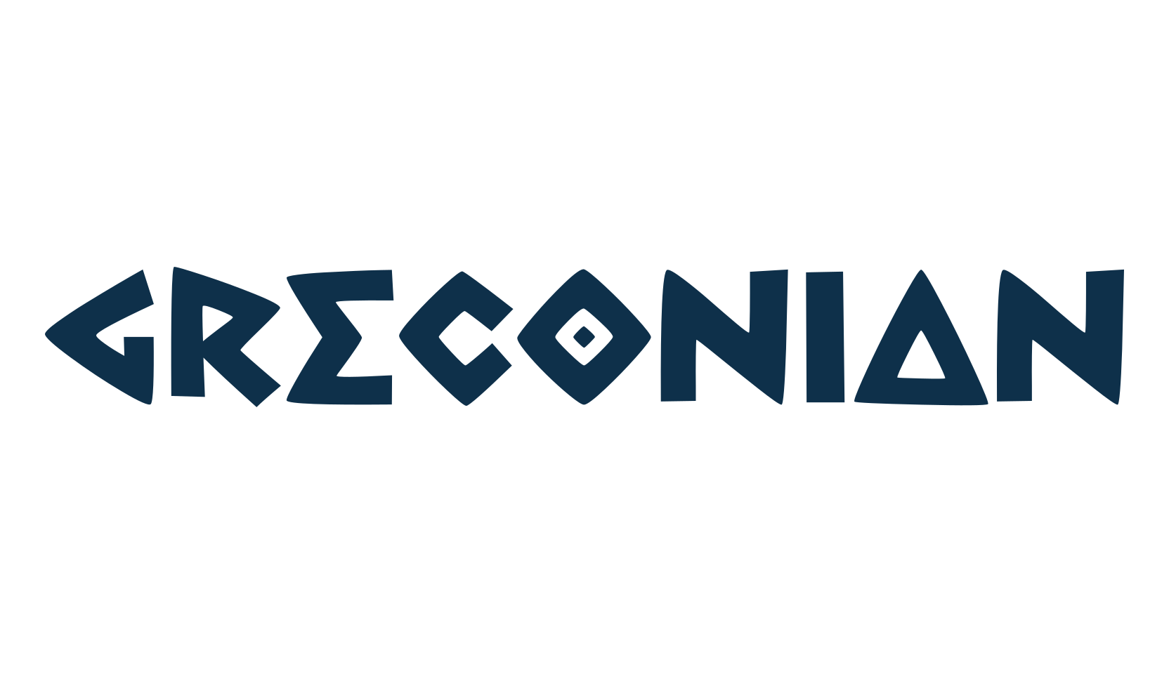 Greconian, foreign look roman, greek font preview