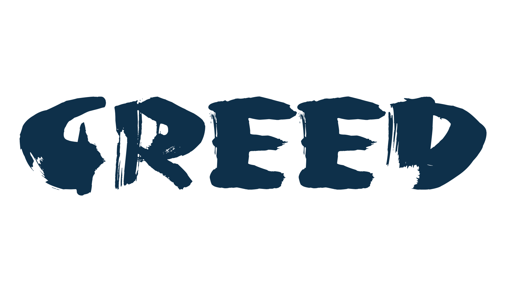 Greed (greed), brush font preview