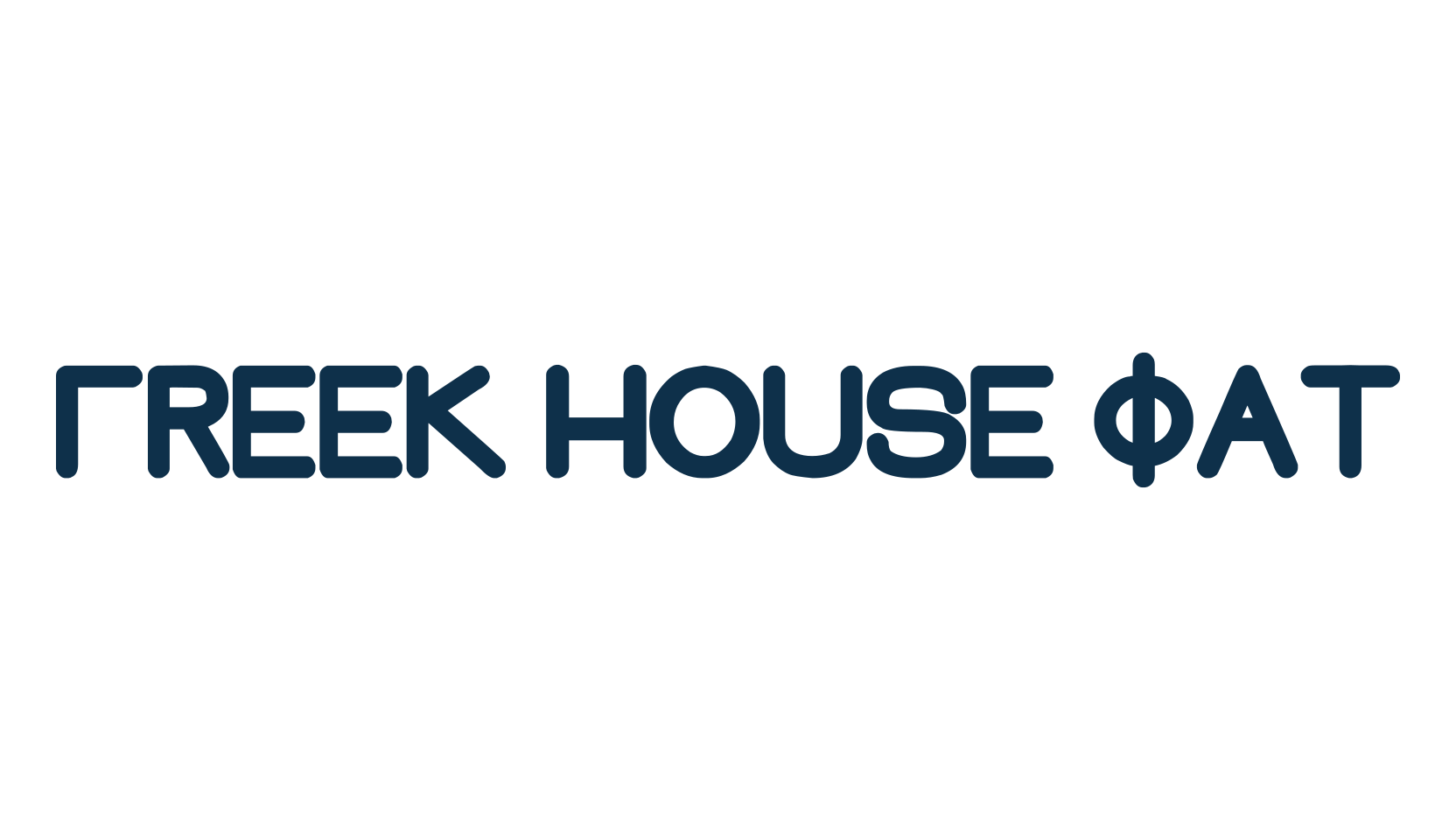 Greek House Fat, various font preview