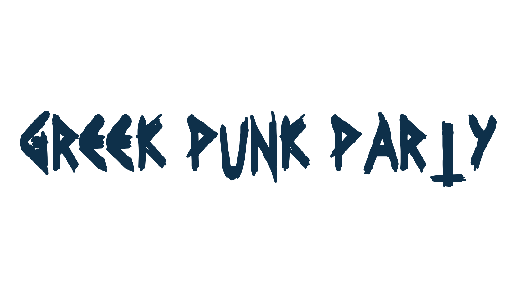 Greek Punk Party, trash font preview