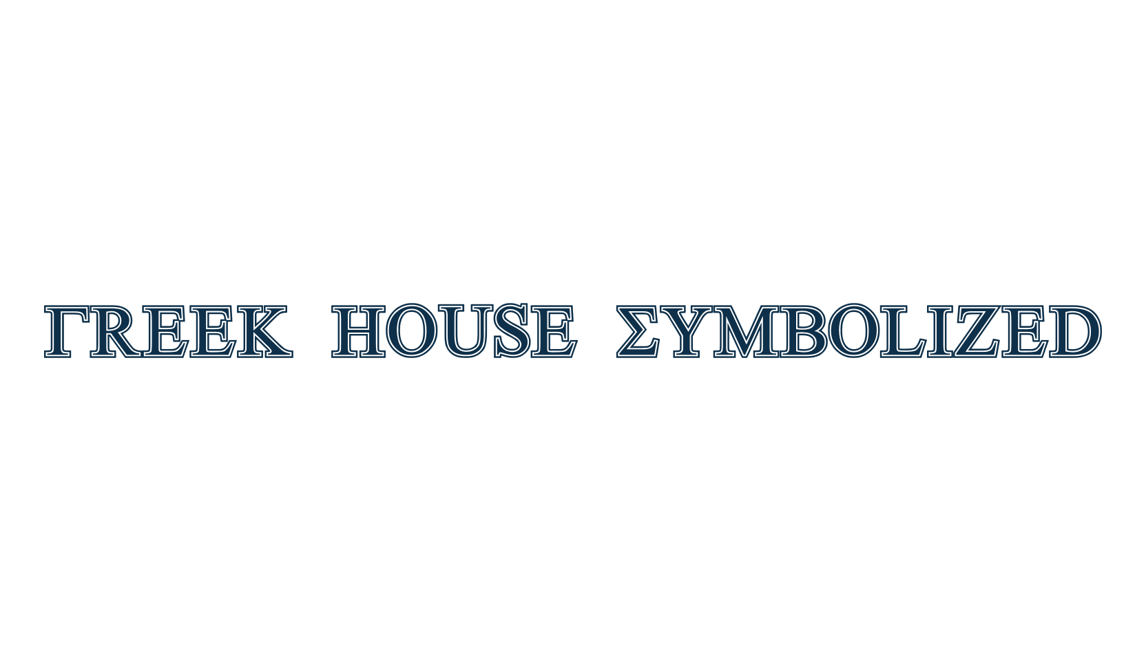 Greek House Symbolized, foreign look roman, greek font preview