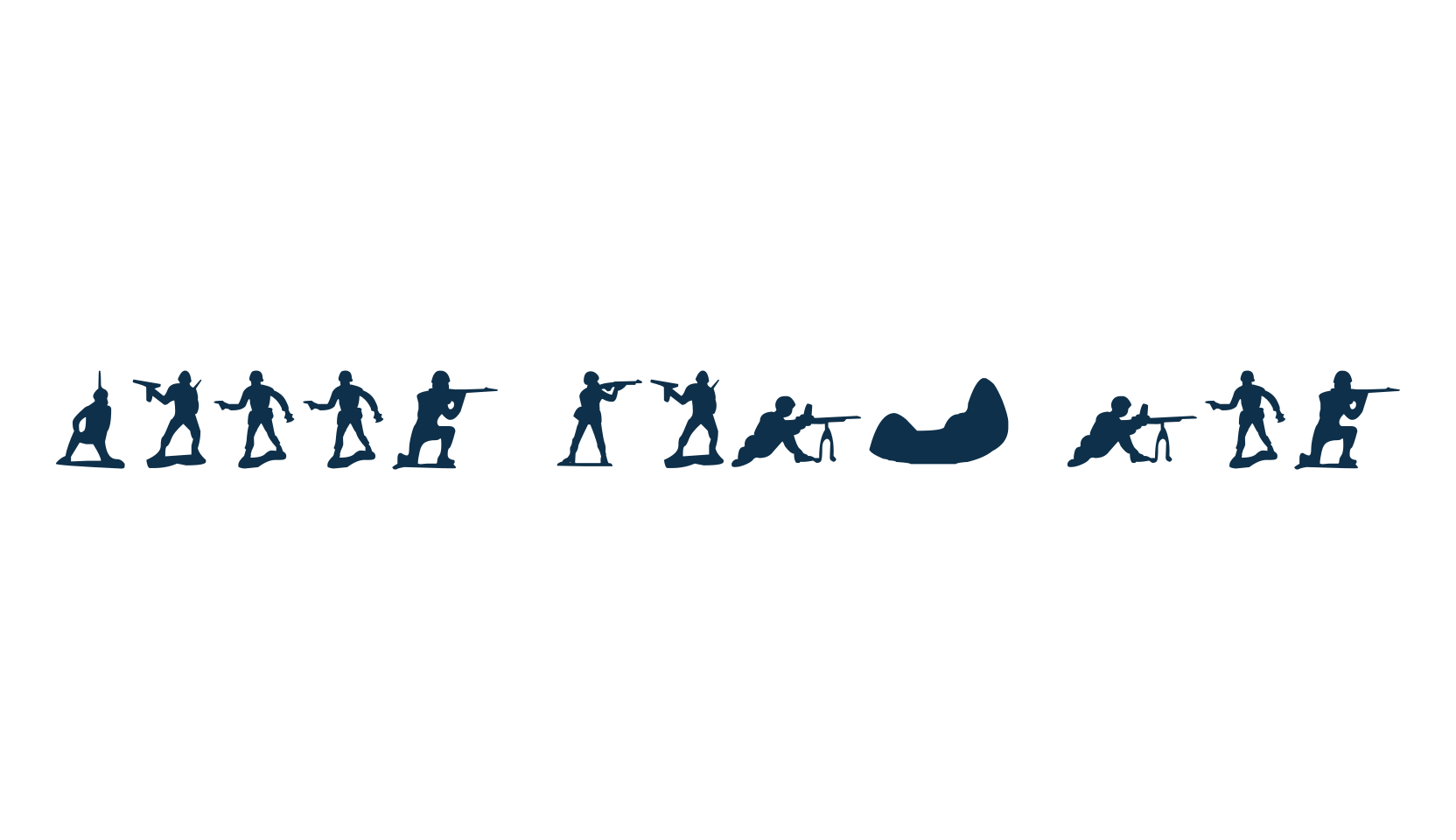 Green Army Men, fancy decorative font preview