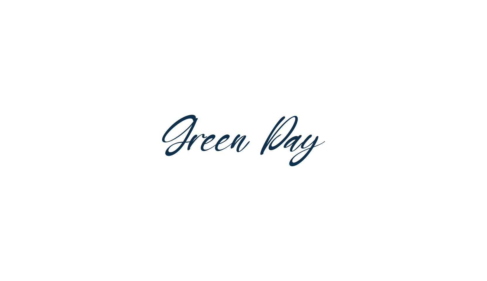 Green Day, script calligraphy fancy decorative font preview