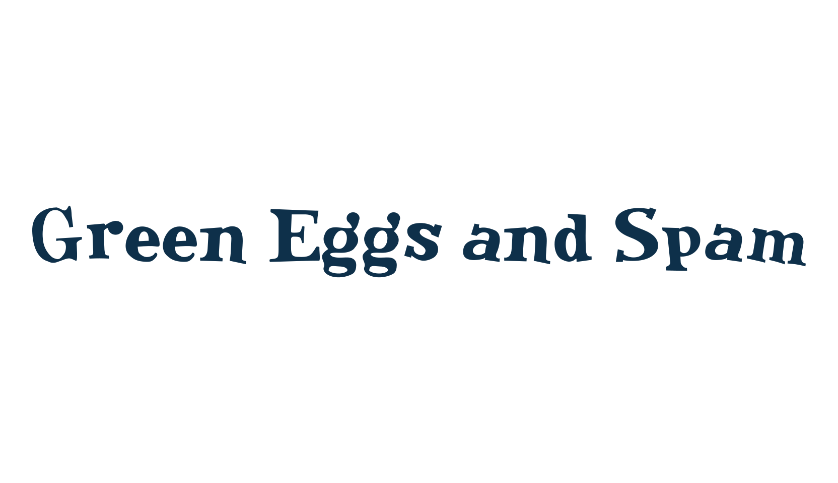 Green Eggs and Spam, fancy decorative font preview