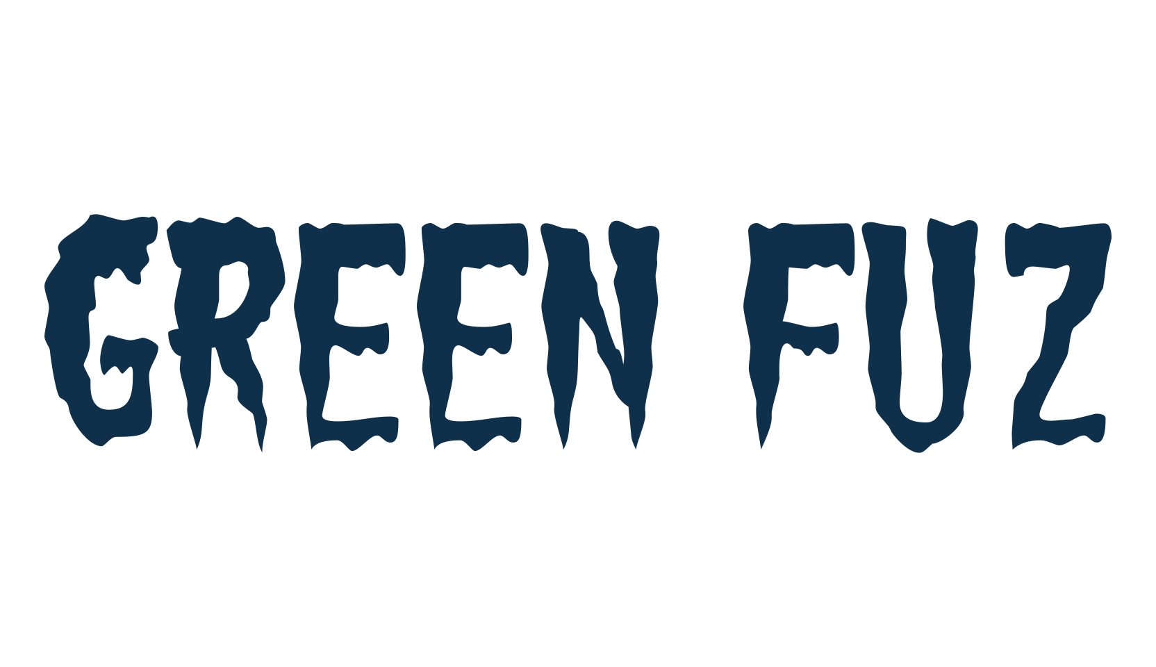 Green Fuz, holiday halloween fancy decorative horror font preview