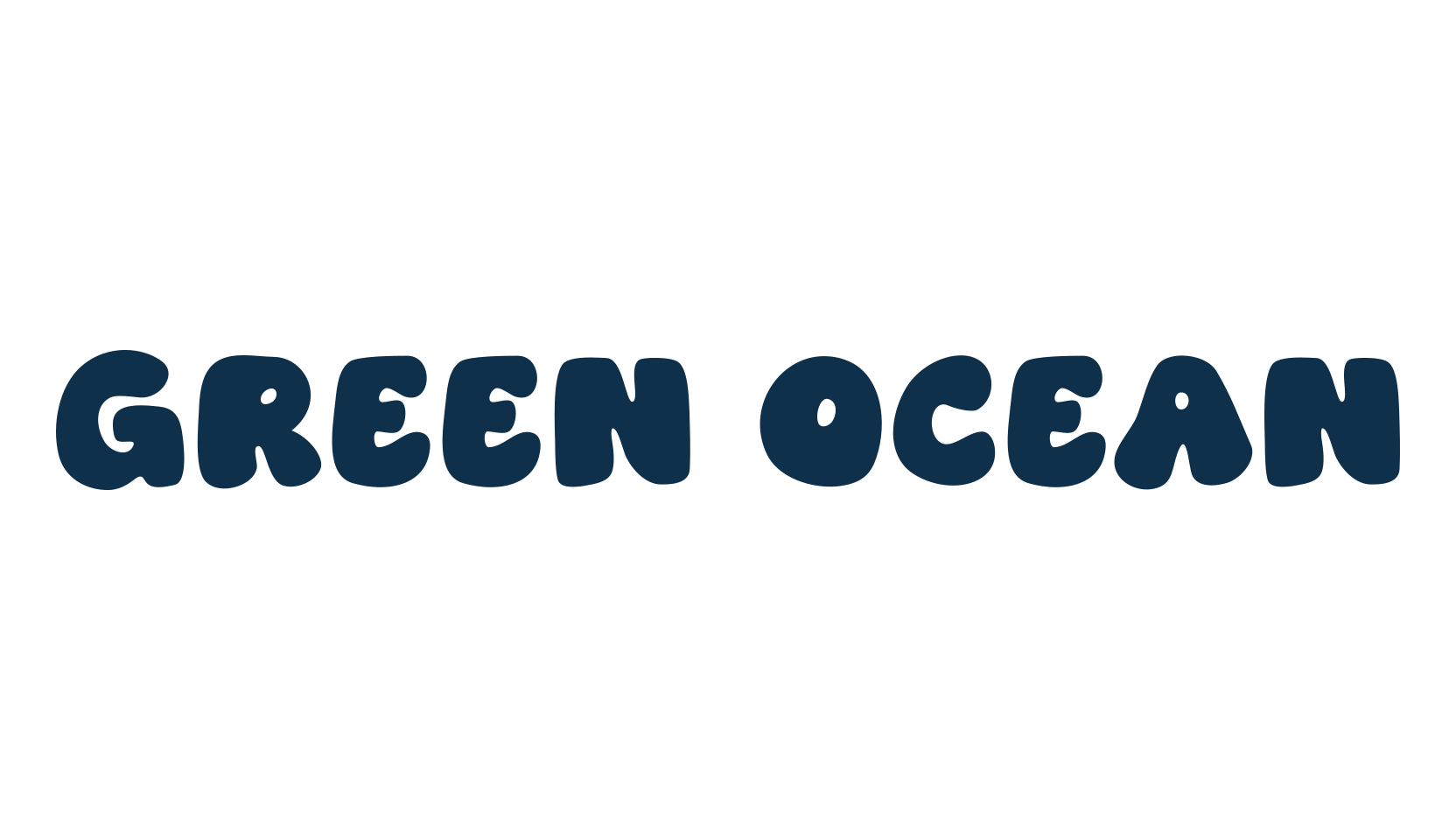 Green Ocean, fancy cartoon decorative font preview