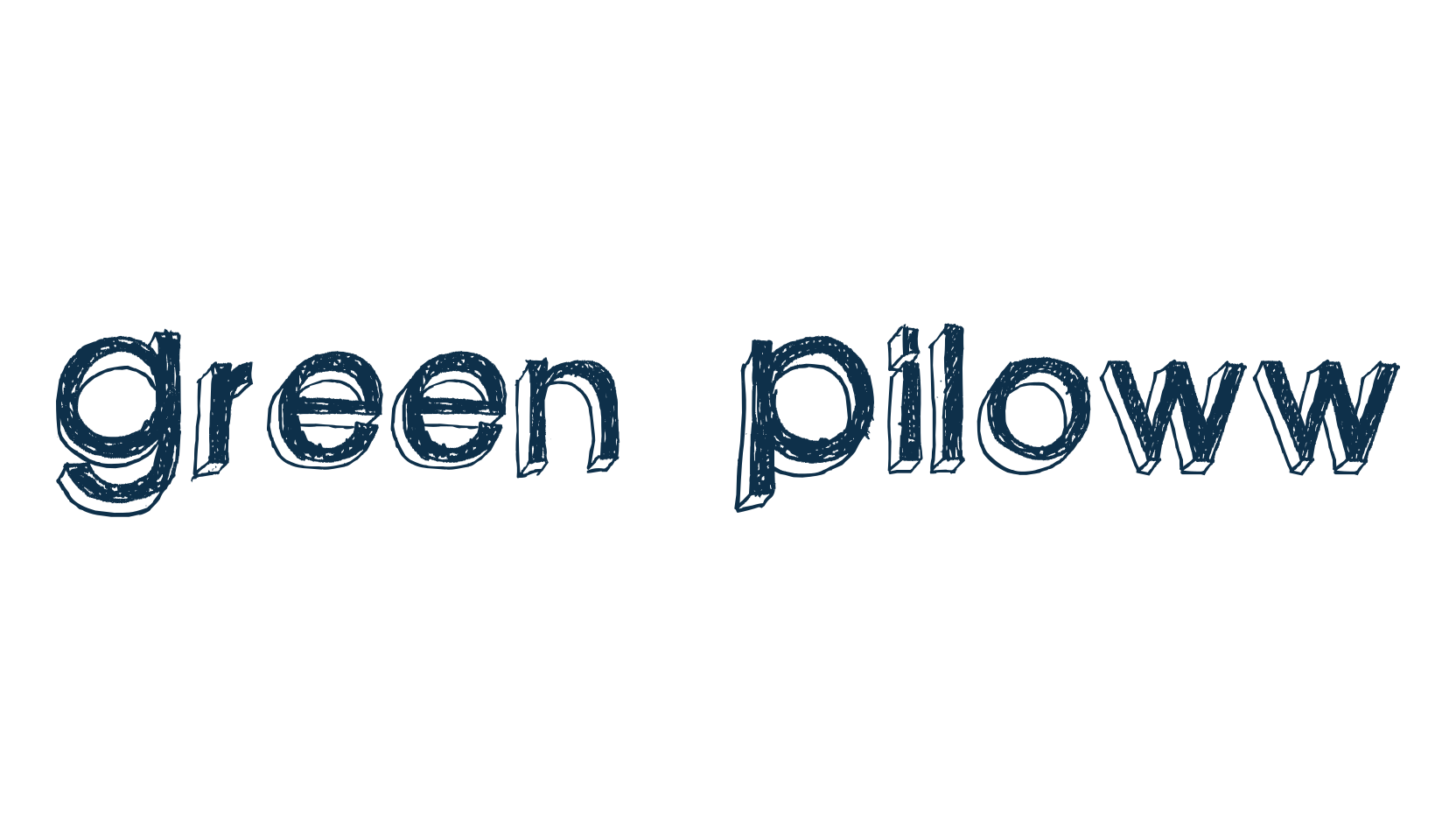 Green Piloww, cartoon font preview