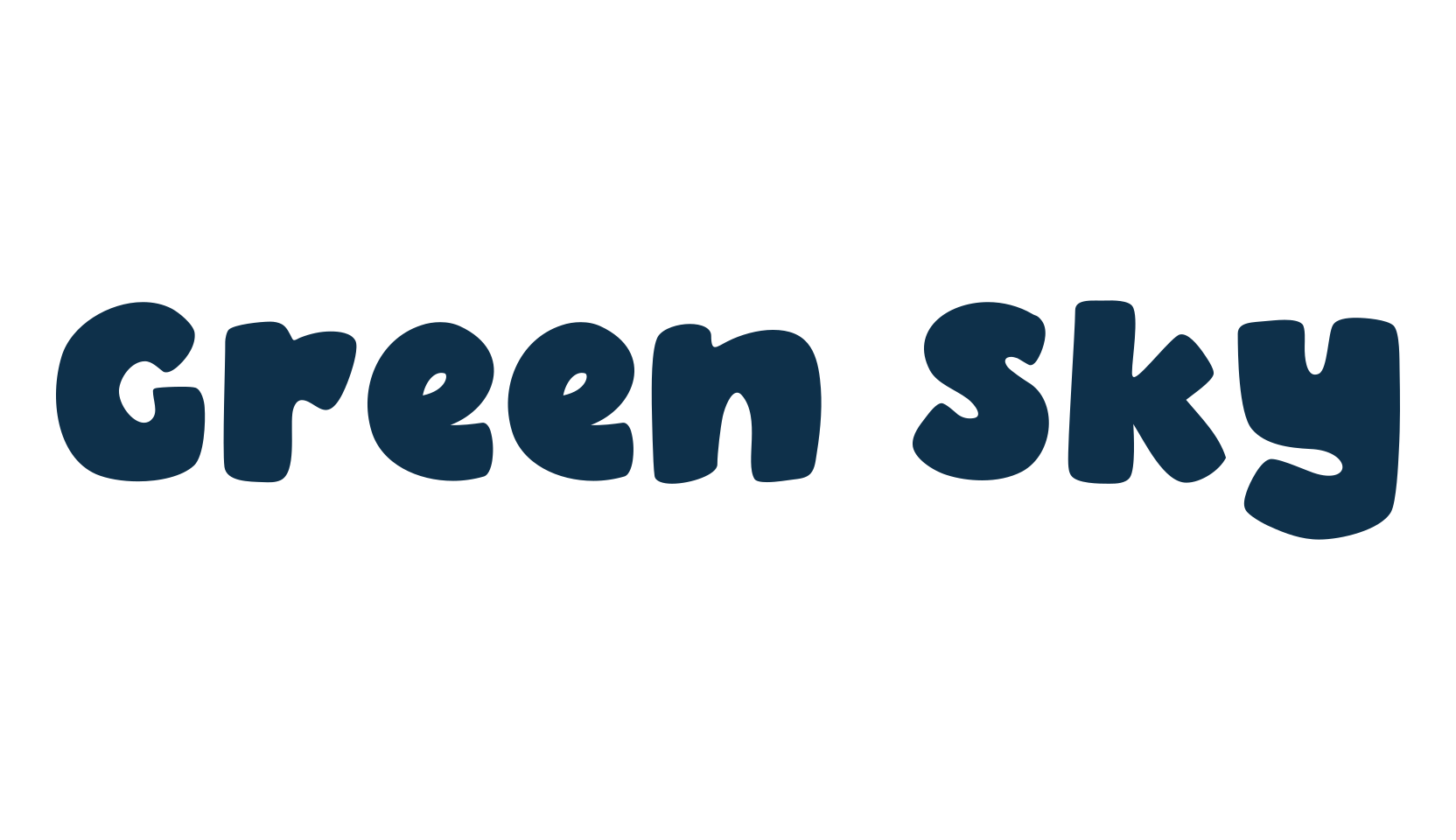 Green Sky, fancy cartoon decorative font preview