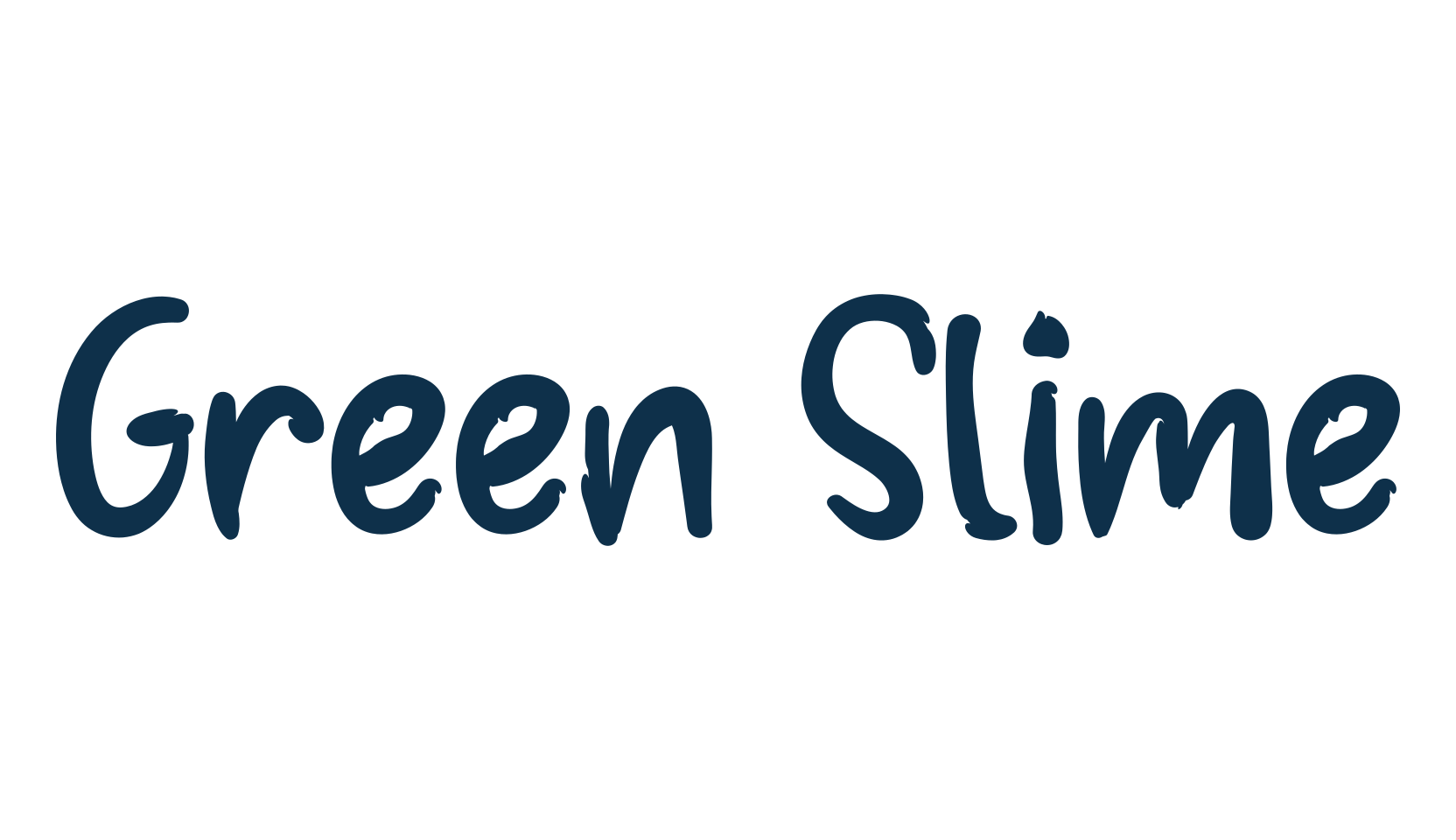 Green Slime, display market font preview